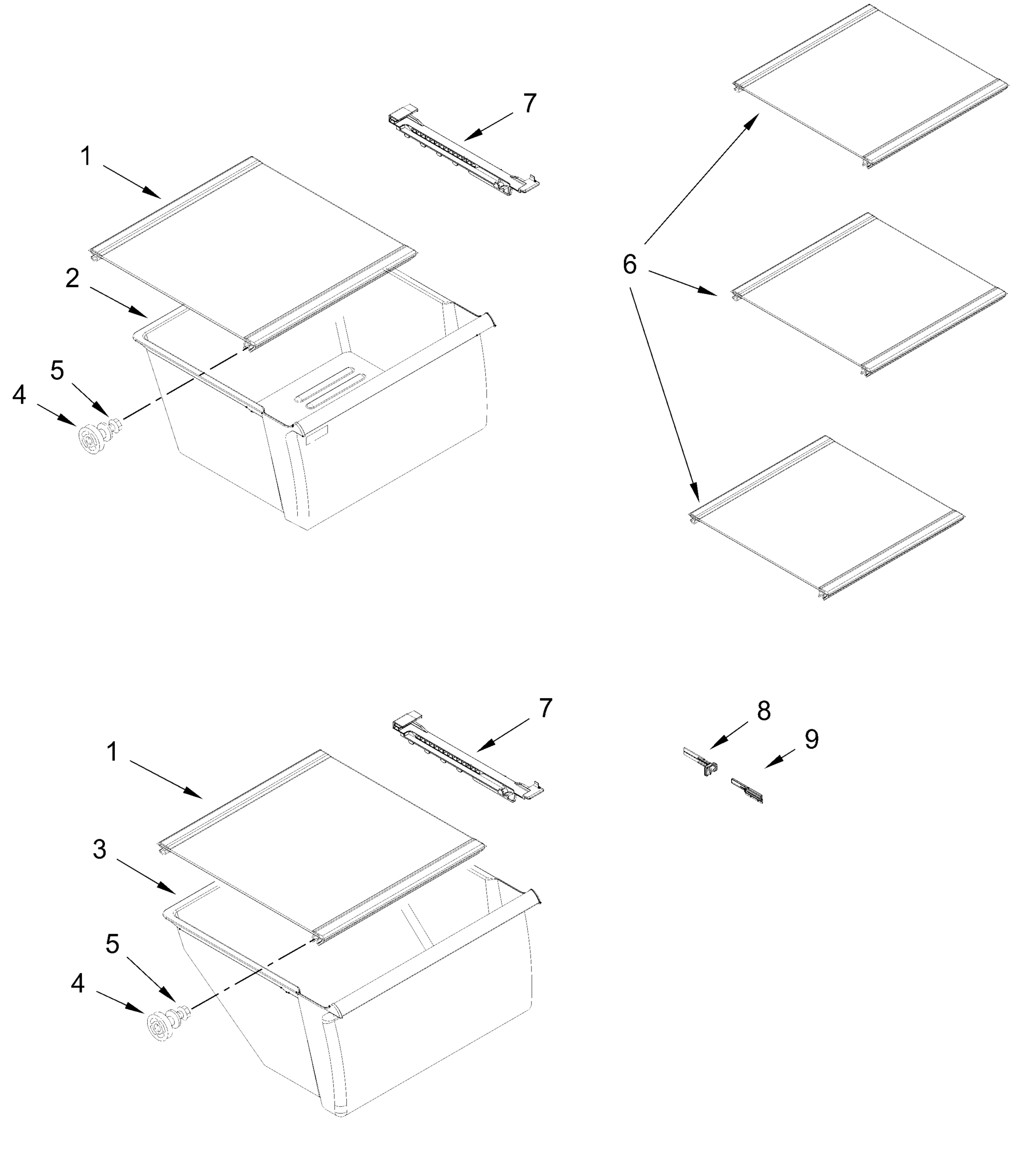 REFRIGERATOR SHELF PARTS