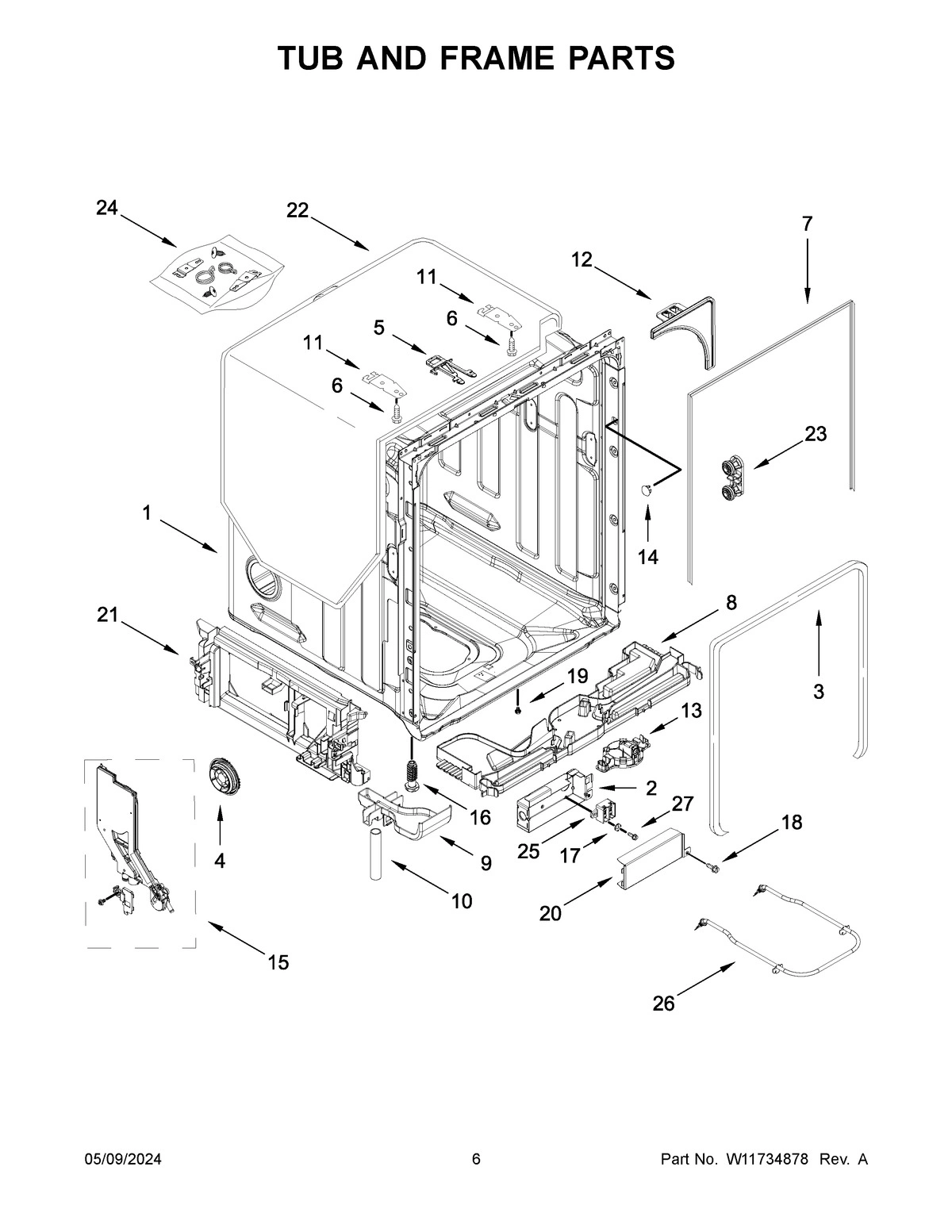 04 - TUB AND FRAME PARTS