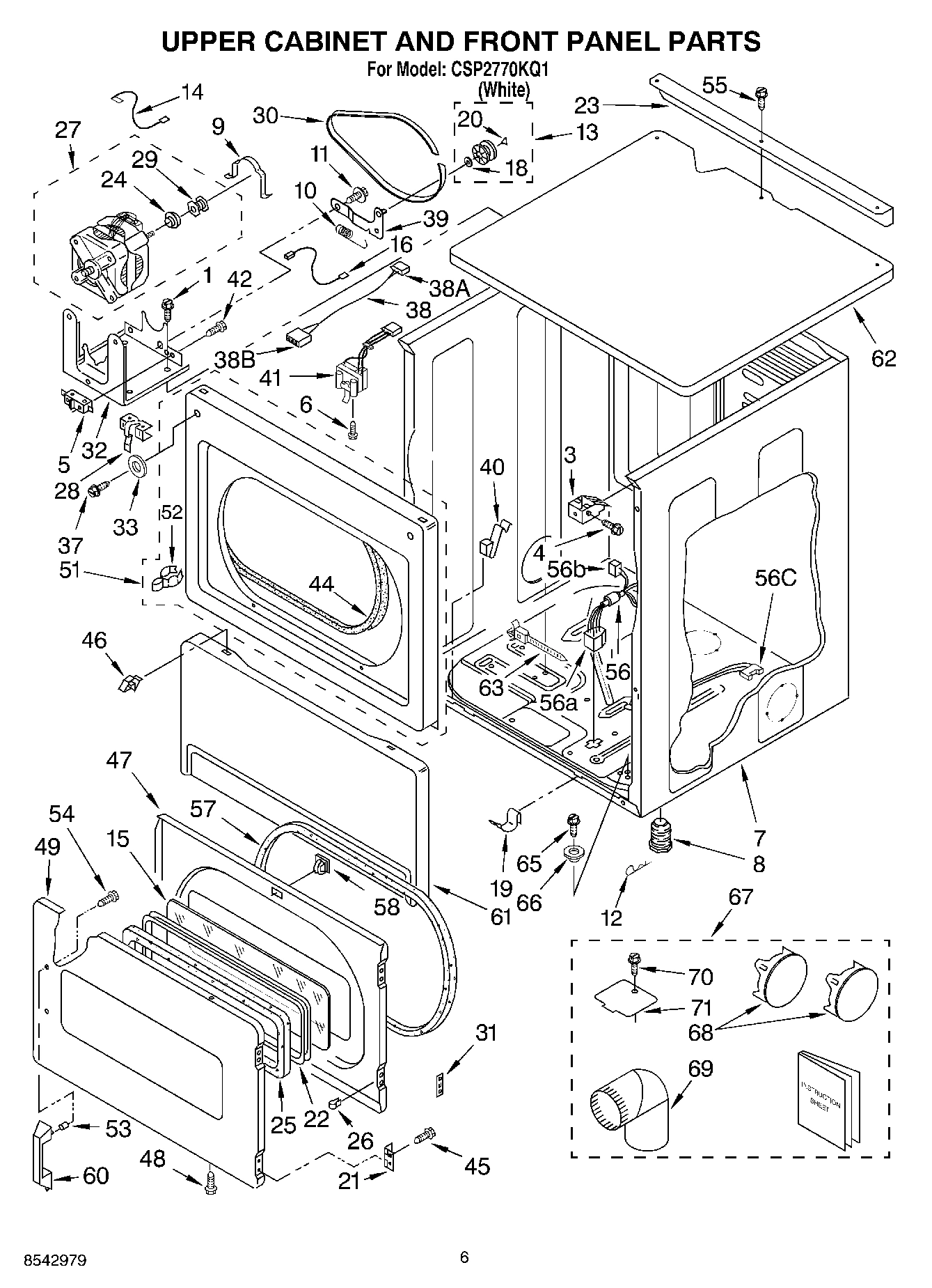03 - UPPER CABINET AND FRONT PANEL PARTS