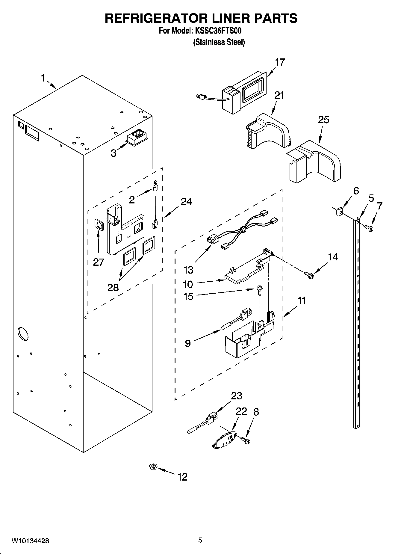 04 - REFRIGERATOR LINER PARTS