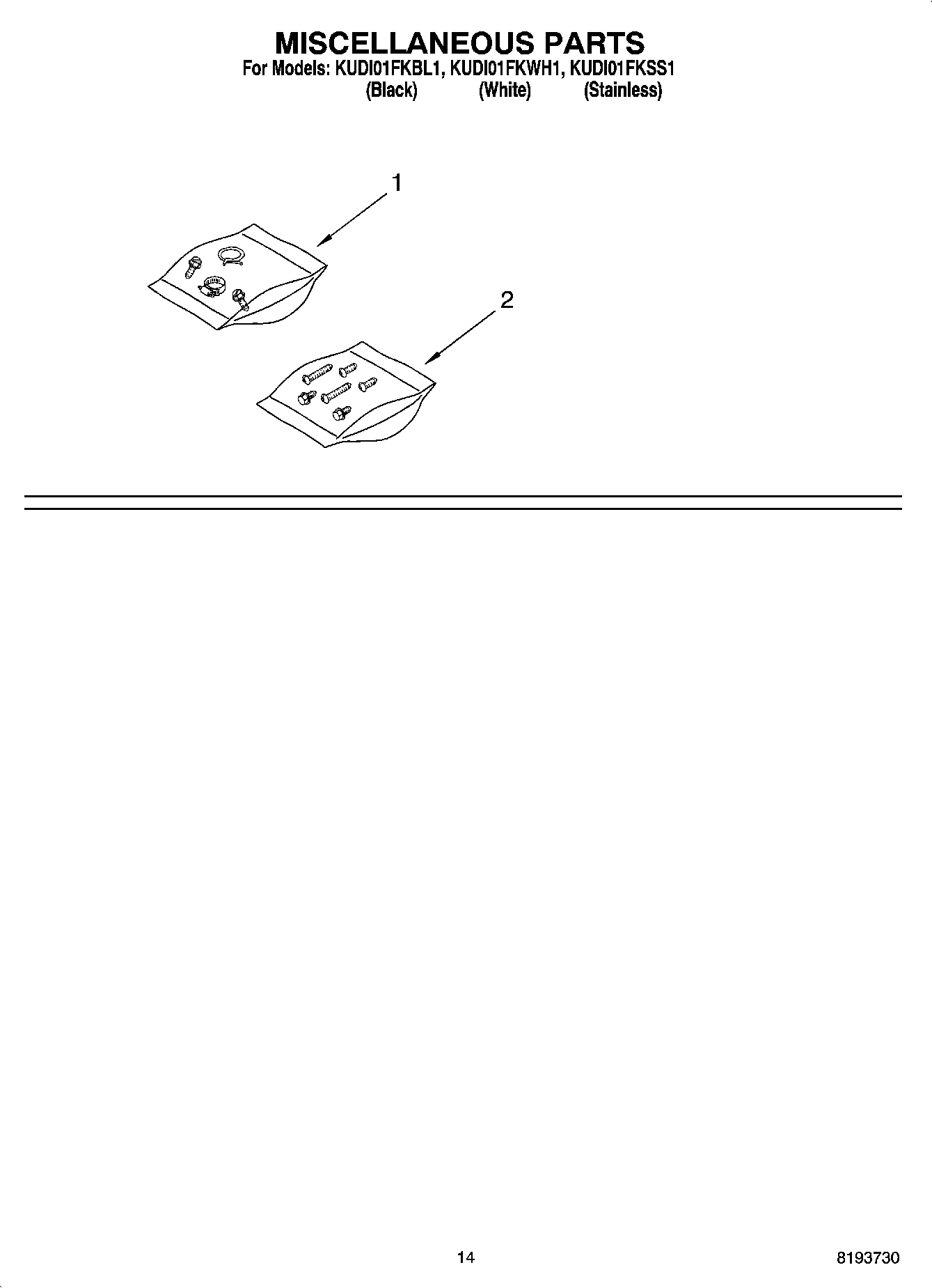 12 - MISCELLANEOUS PARTS OPTIONAL PARTS (NOT INCLUDED)