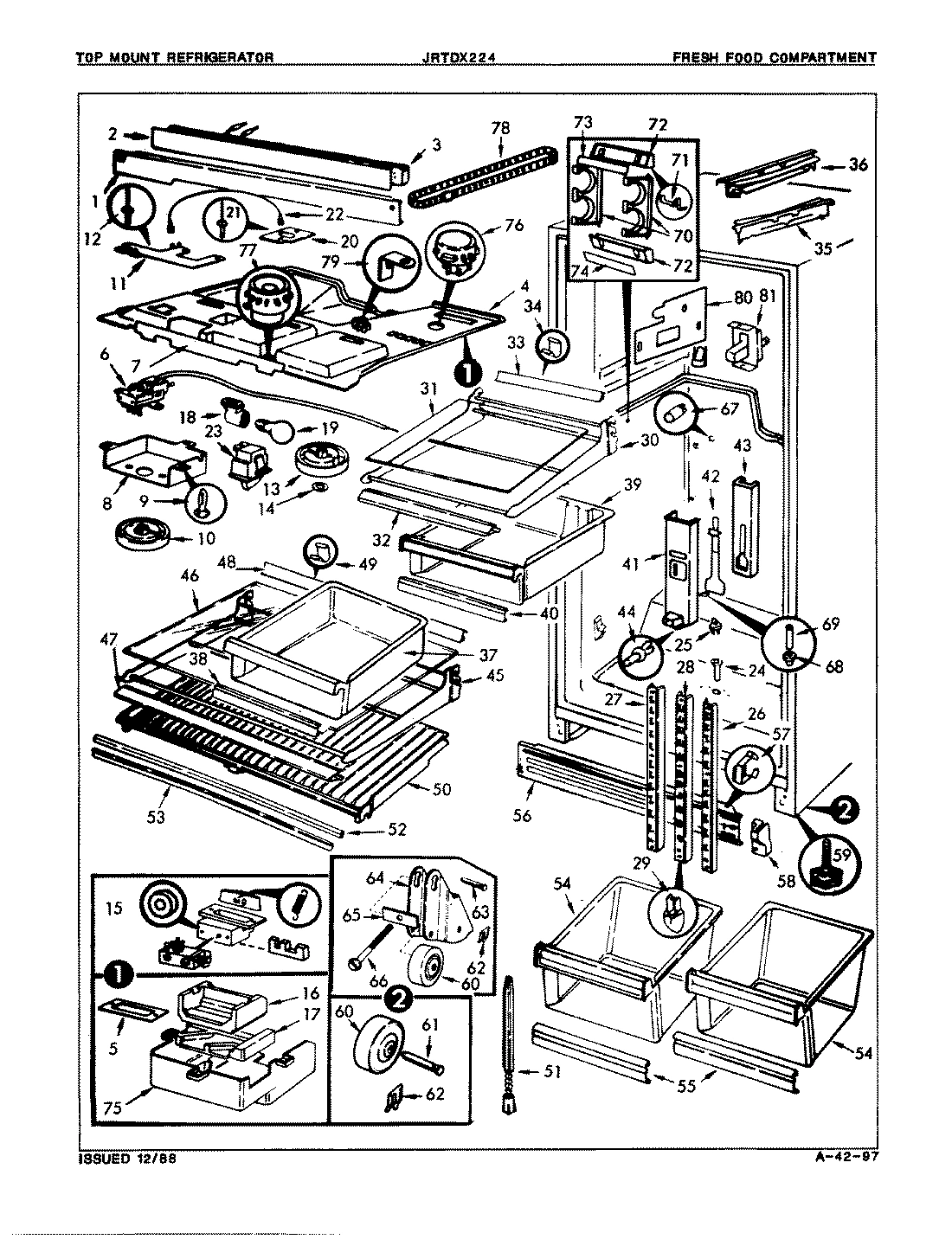 11 - FRESH FOOD COMPARTMENT (B/M 8B14A)