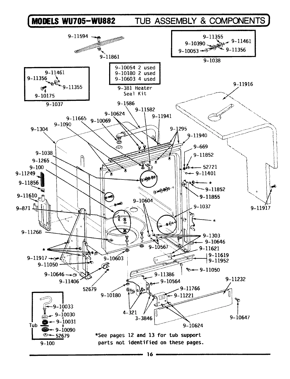 09 - TUB ASSEMBLY & COMPONENTS
