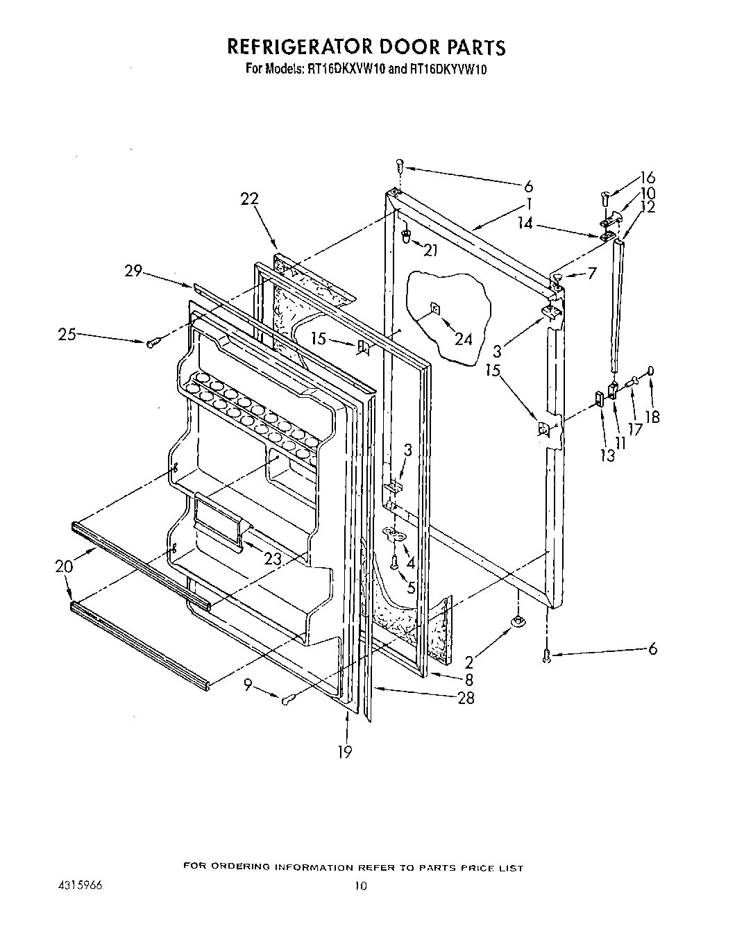 08 - REFRIGERATOR DOOR , NOT ILLUSTRATED