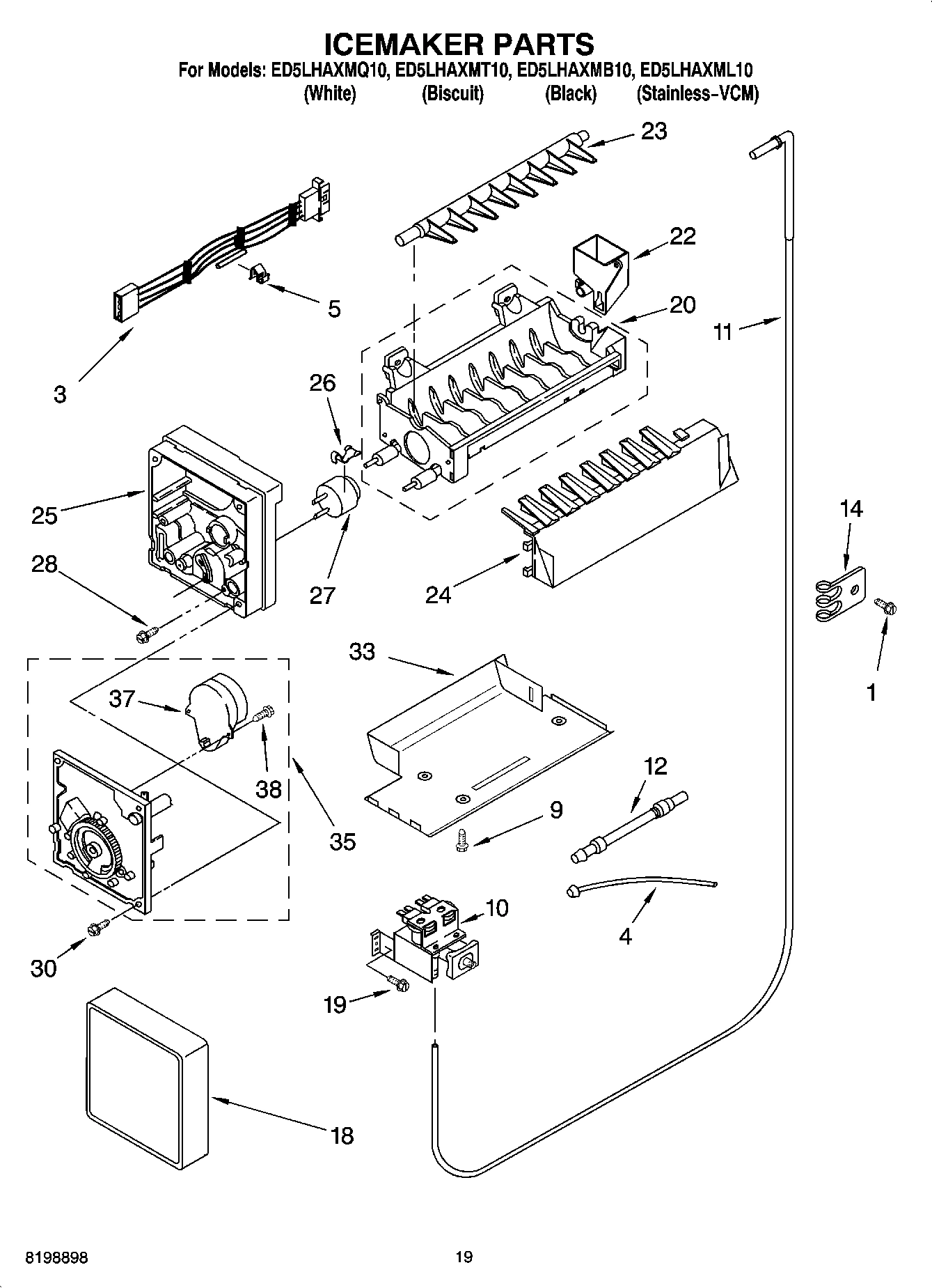 12 - ICEMAKER PARTS - PARTS NOT ILLUSTRATED
