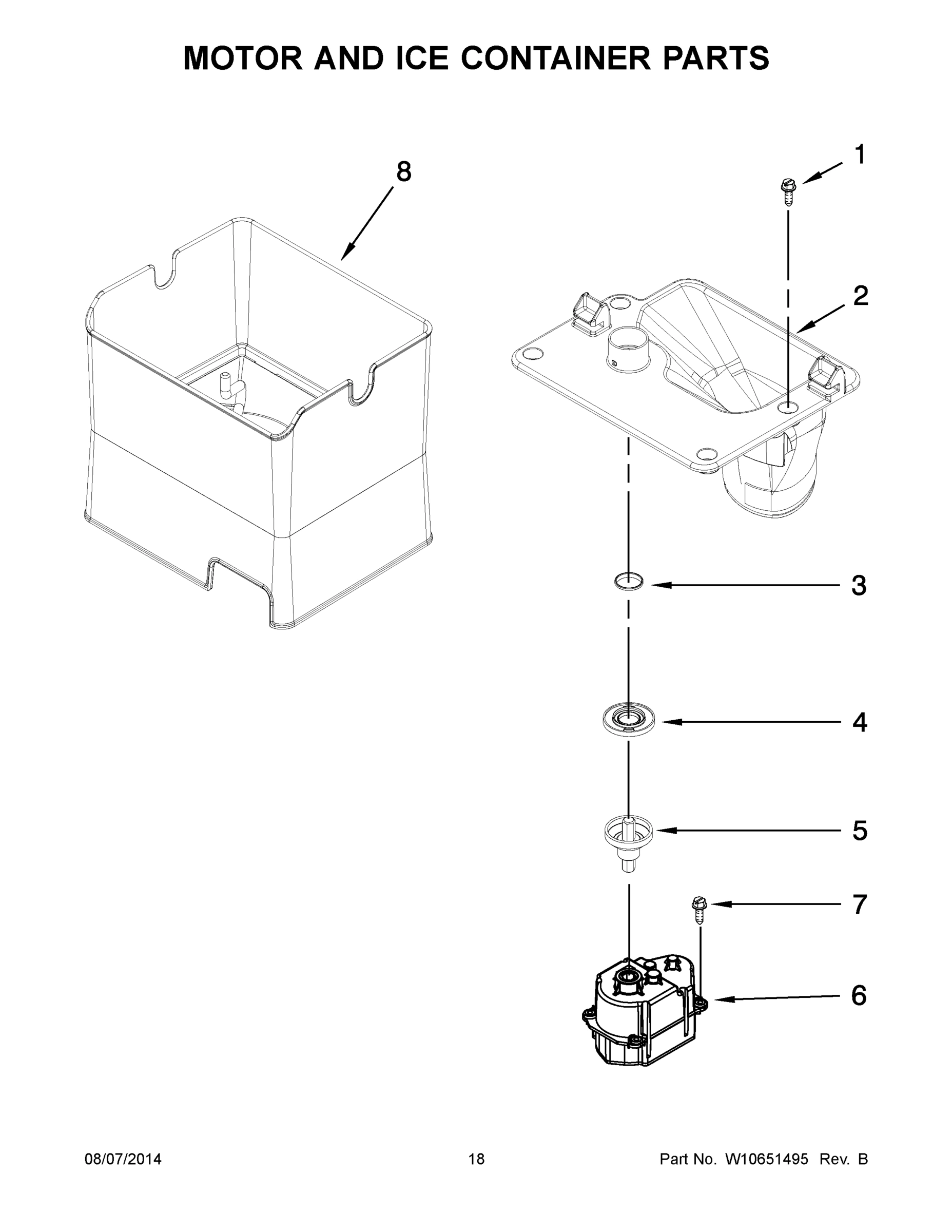 10 - MOTOR AND ICE CONTAINER PARTS