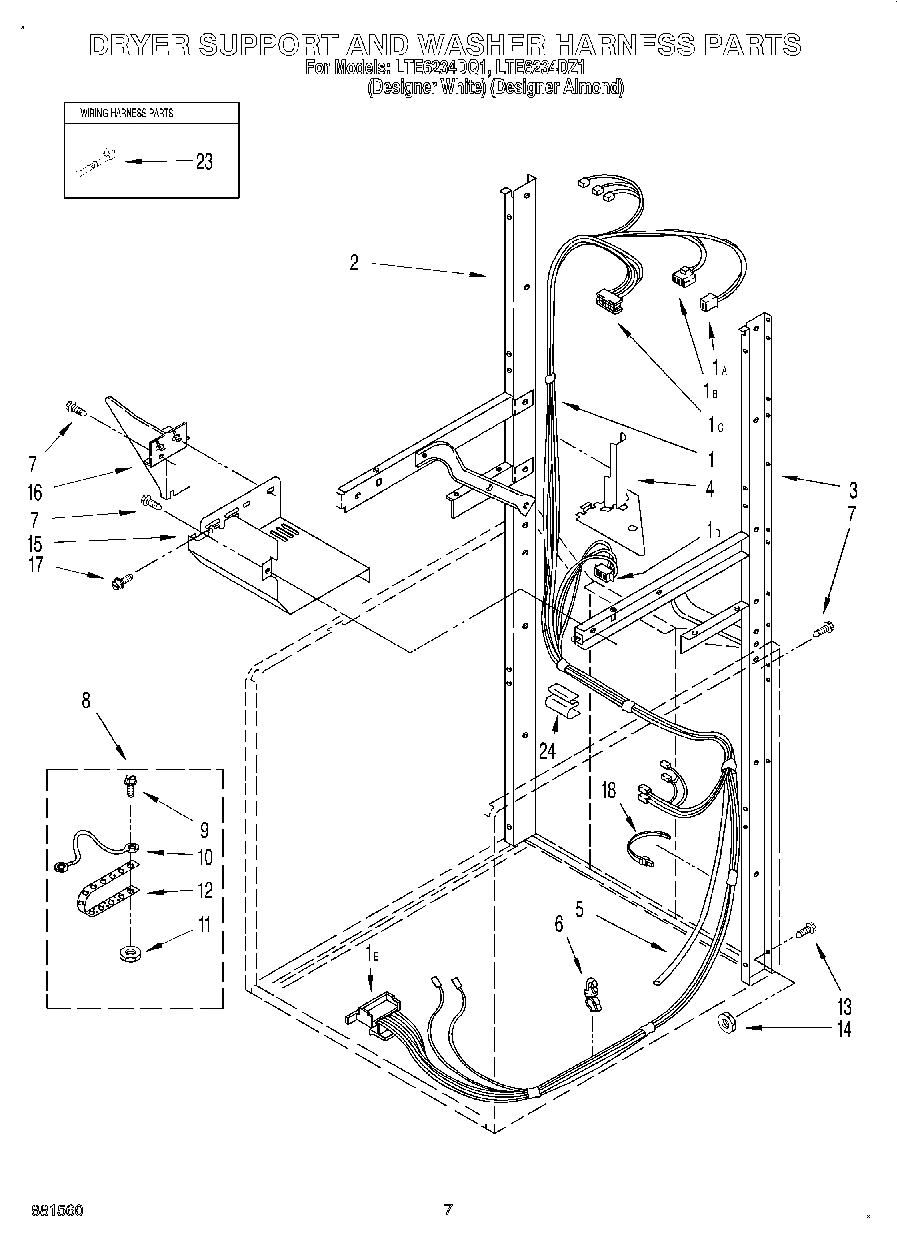 05 - DRYER SUPPORT AND WASHER HARNESS