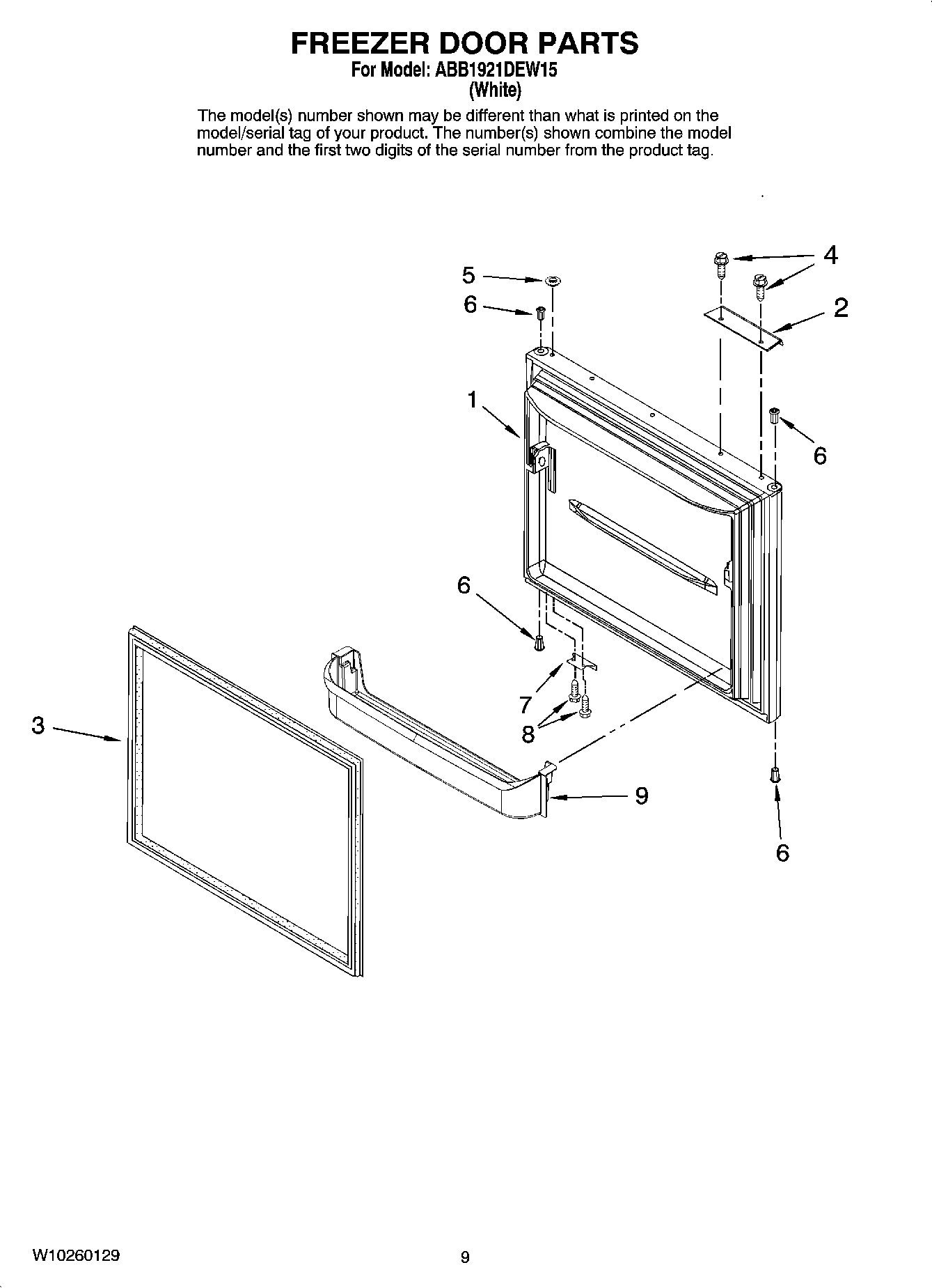 05 - FREEZER DOOR PARTS