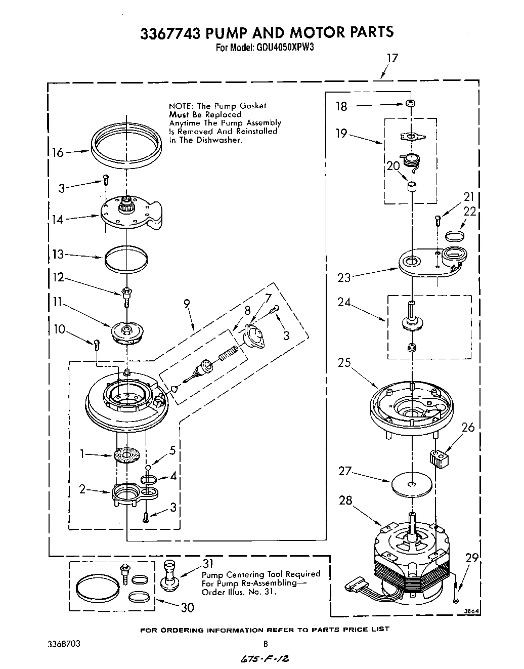 06 - 3367743 PUMP AND MOTOR