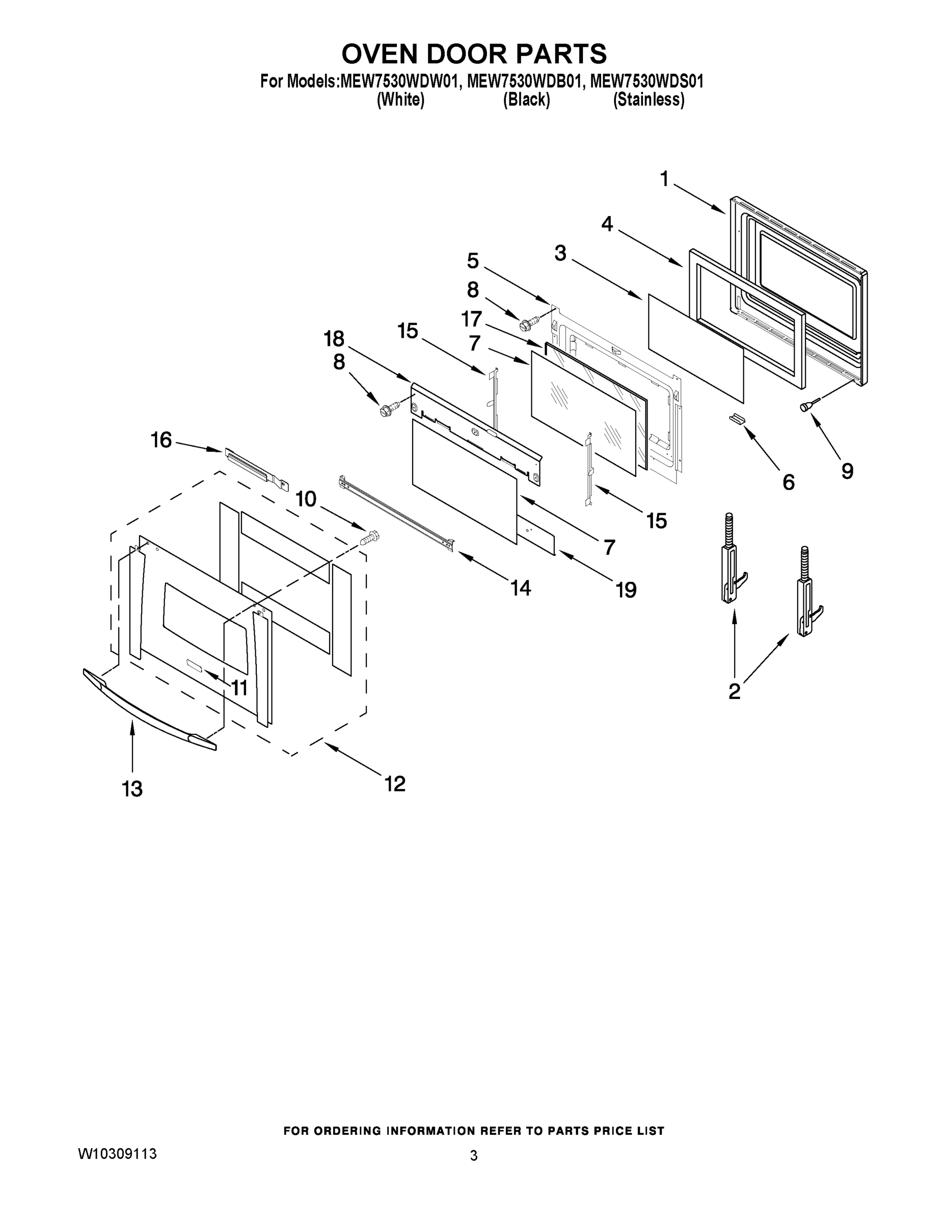 02 - OVEN DOOR PARTS