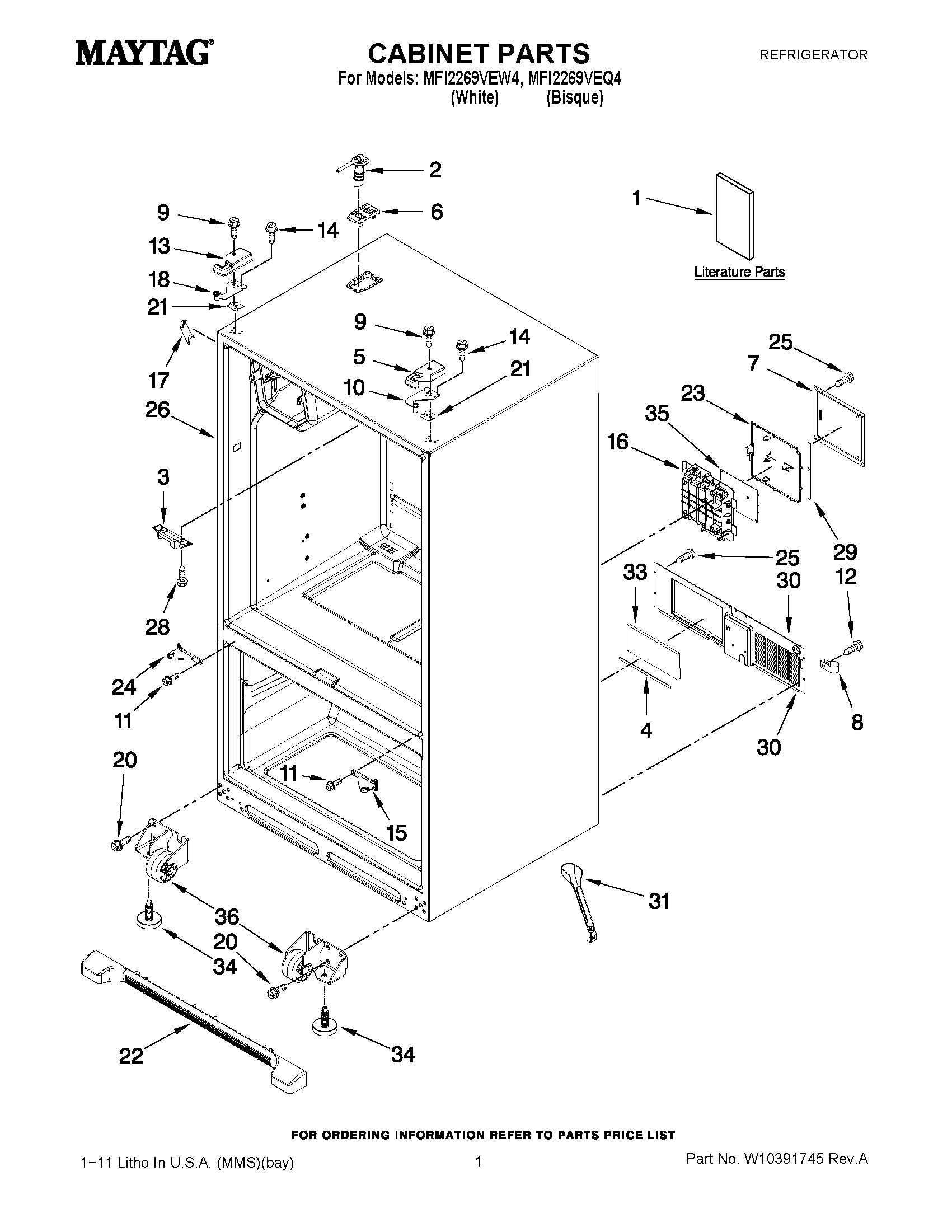 01 - CABINET PARTS