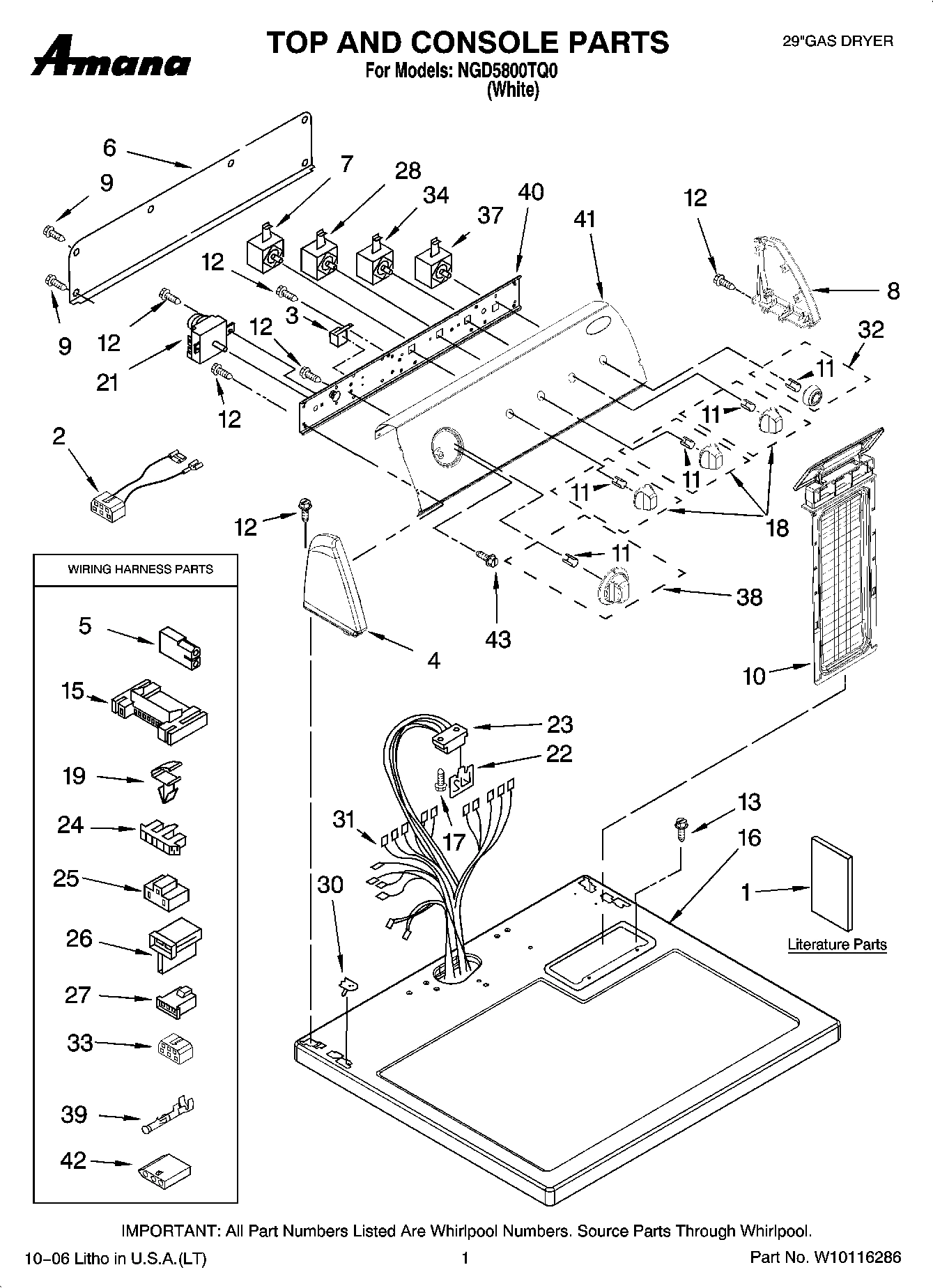 01 - TOP AND CONSOLE PARTS