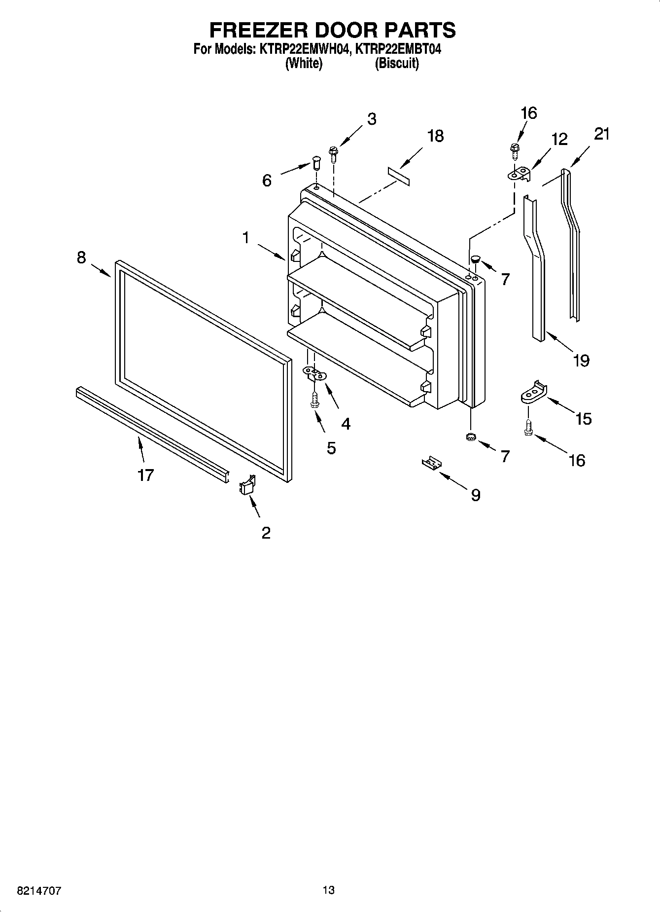 07 - FREEZER DOOR PARTS
