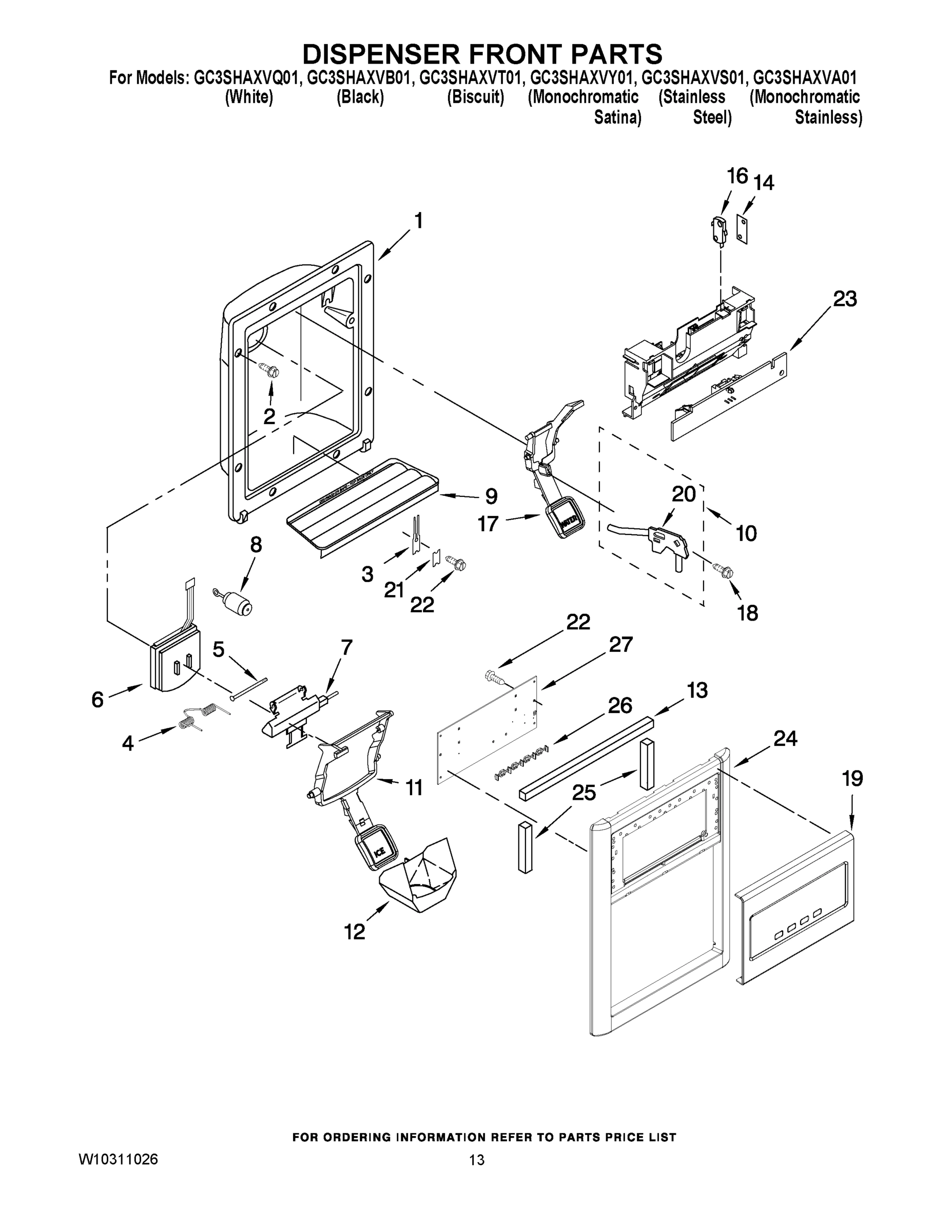 08 - DISPENSER FRONT PARTS