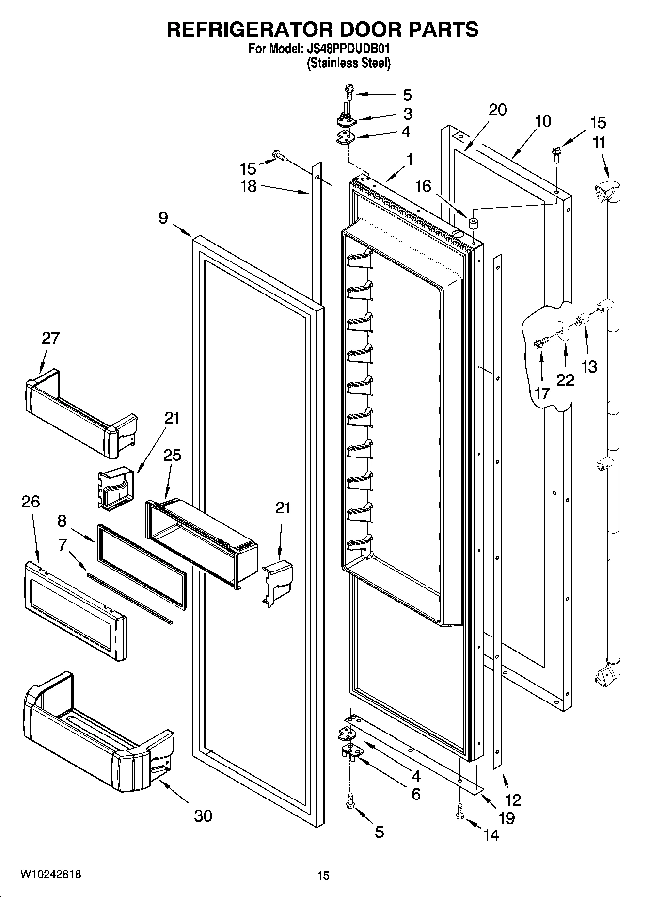 10 - REFRIGERATOR DOOR PARTS