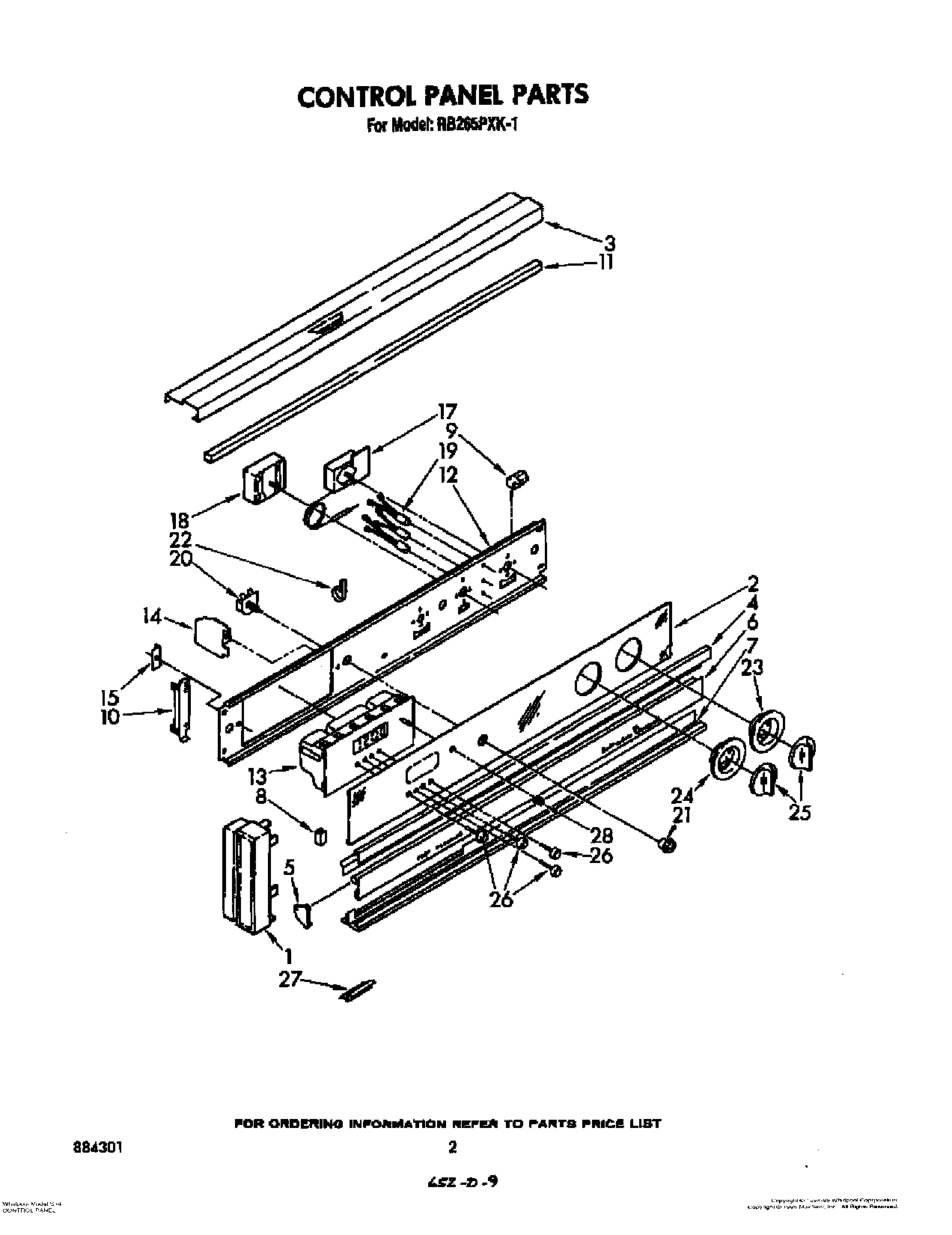 02 - CONTROL PANEL, LIT/OPTIONAL