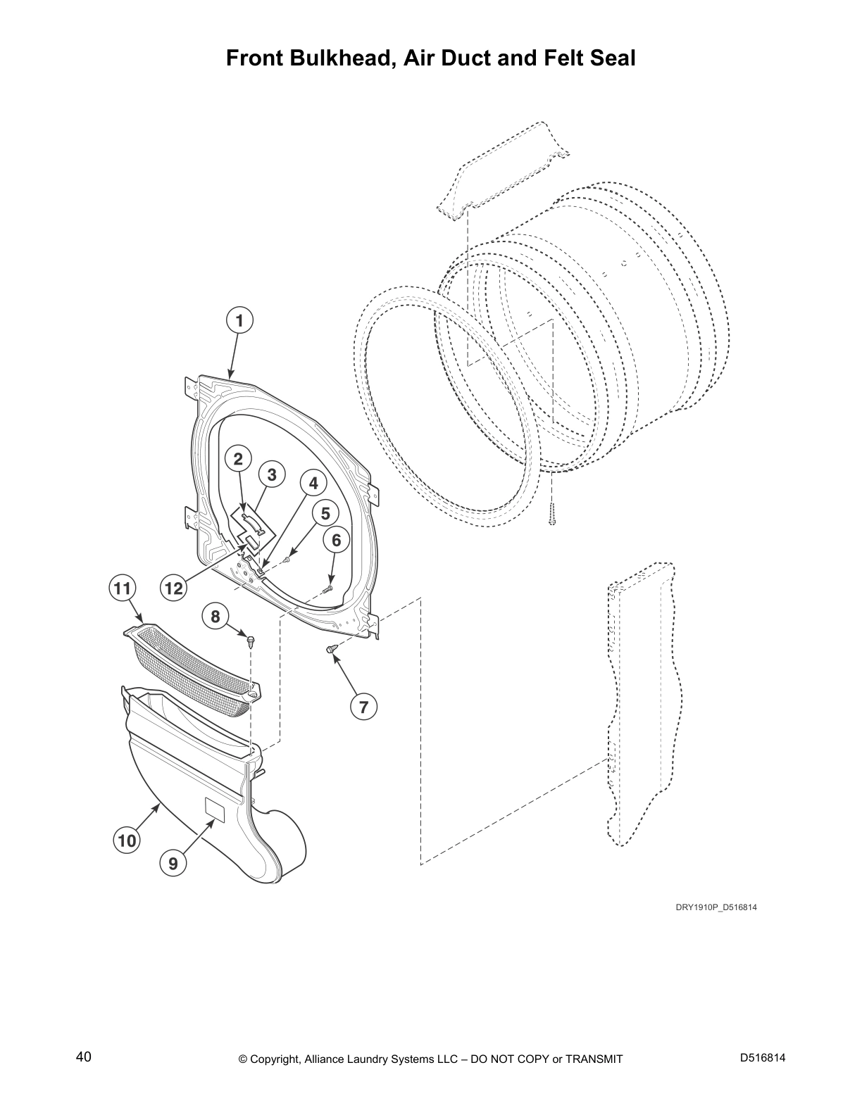 Front Bulkhead, Air Duct and Felt Seal