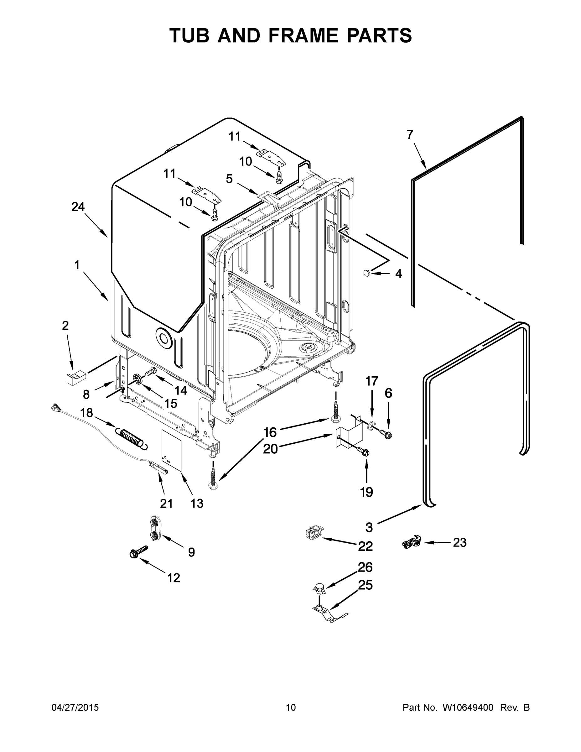 06 - TUB AND FRAME PARTS
