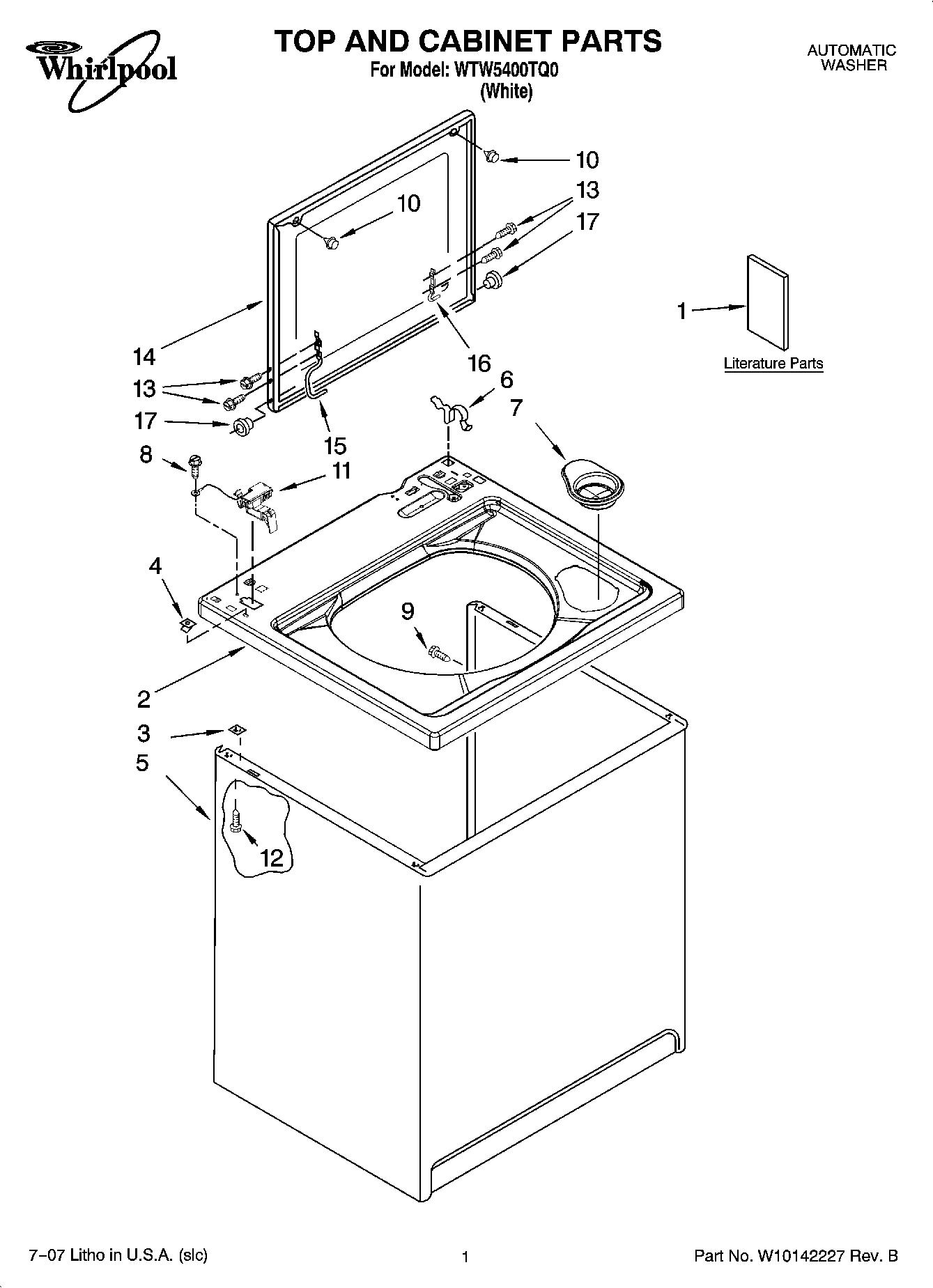 01 - TOP AND CABINET PARTS