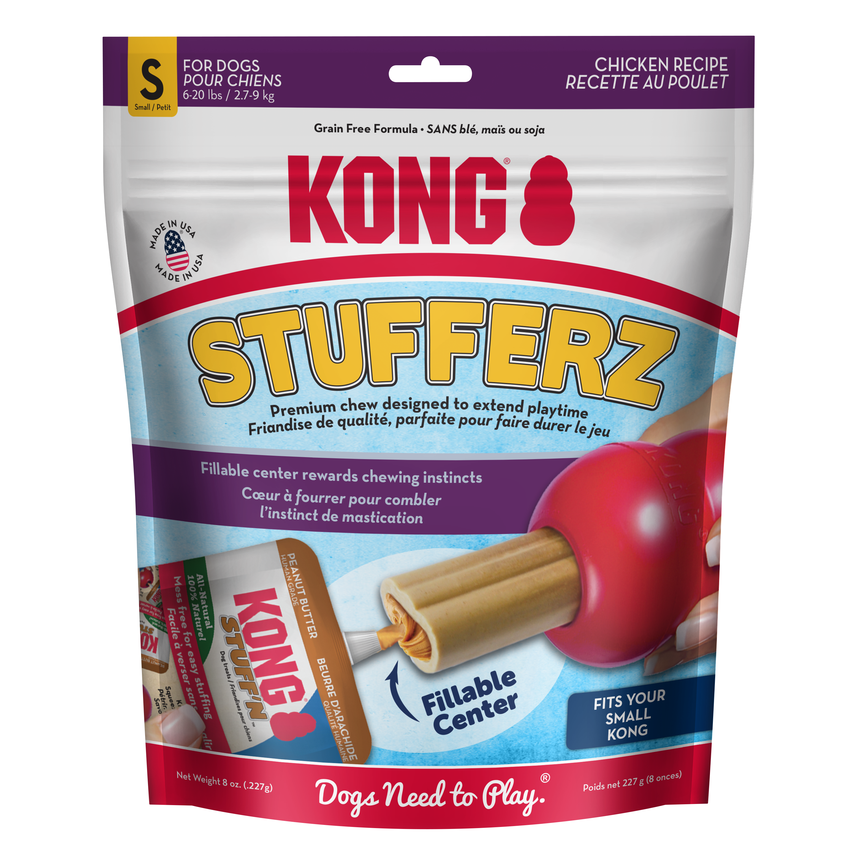 Variety Pack - KONG Stuff'N Easy Treat Liver Recipe, Peanut Butter Recipe,  Pepperoni Recipe and Bacon & Cheese Flavors 