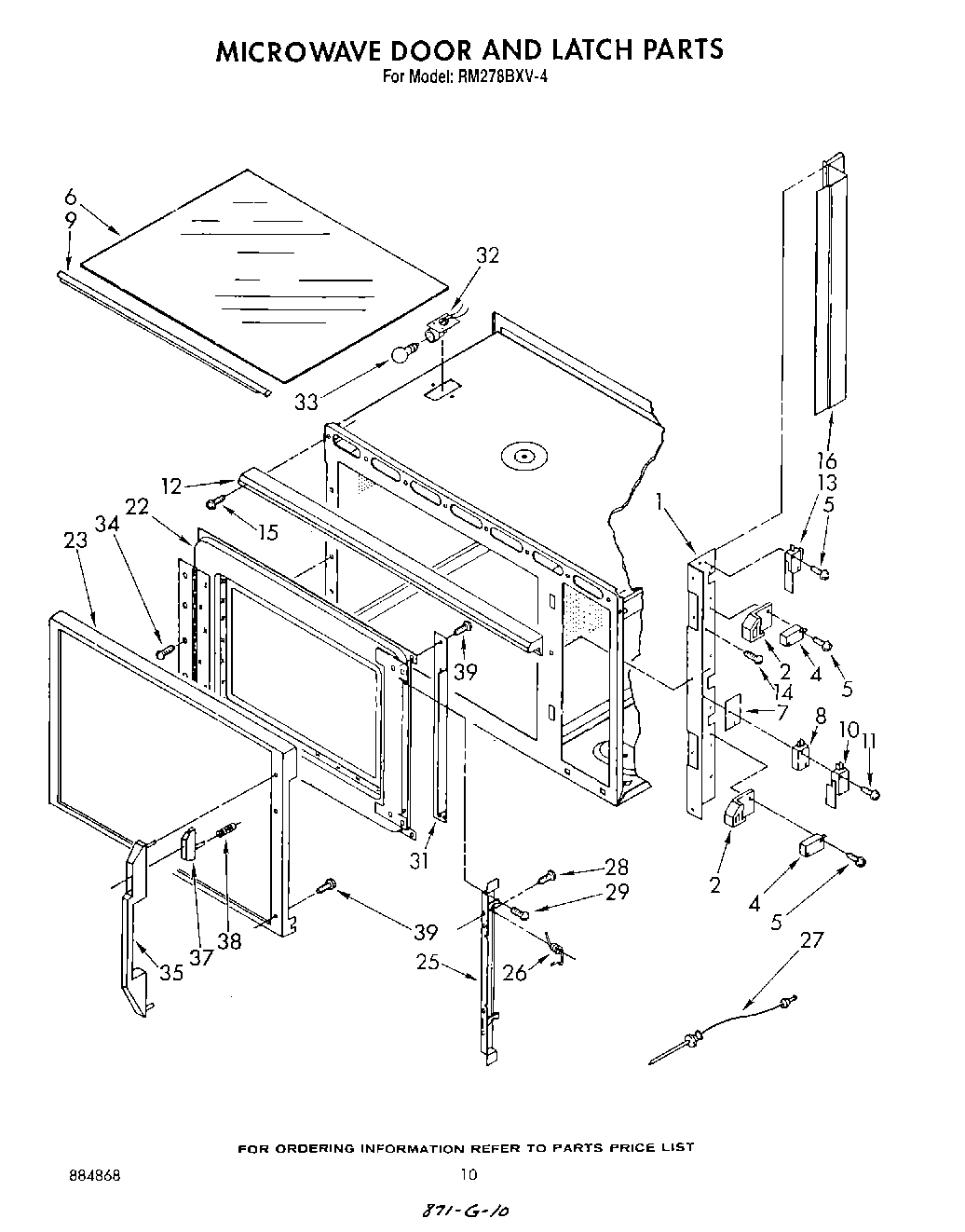 07 - MICROWAVE DOOR AND LATCH