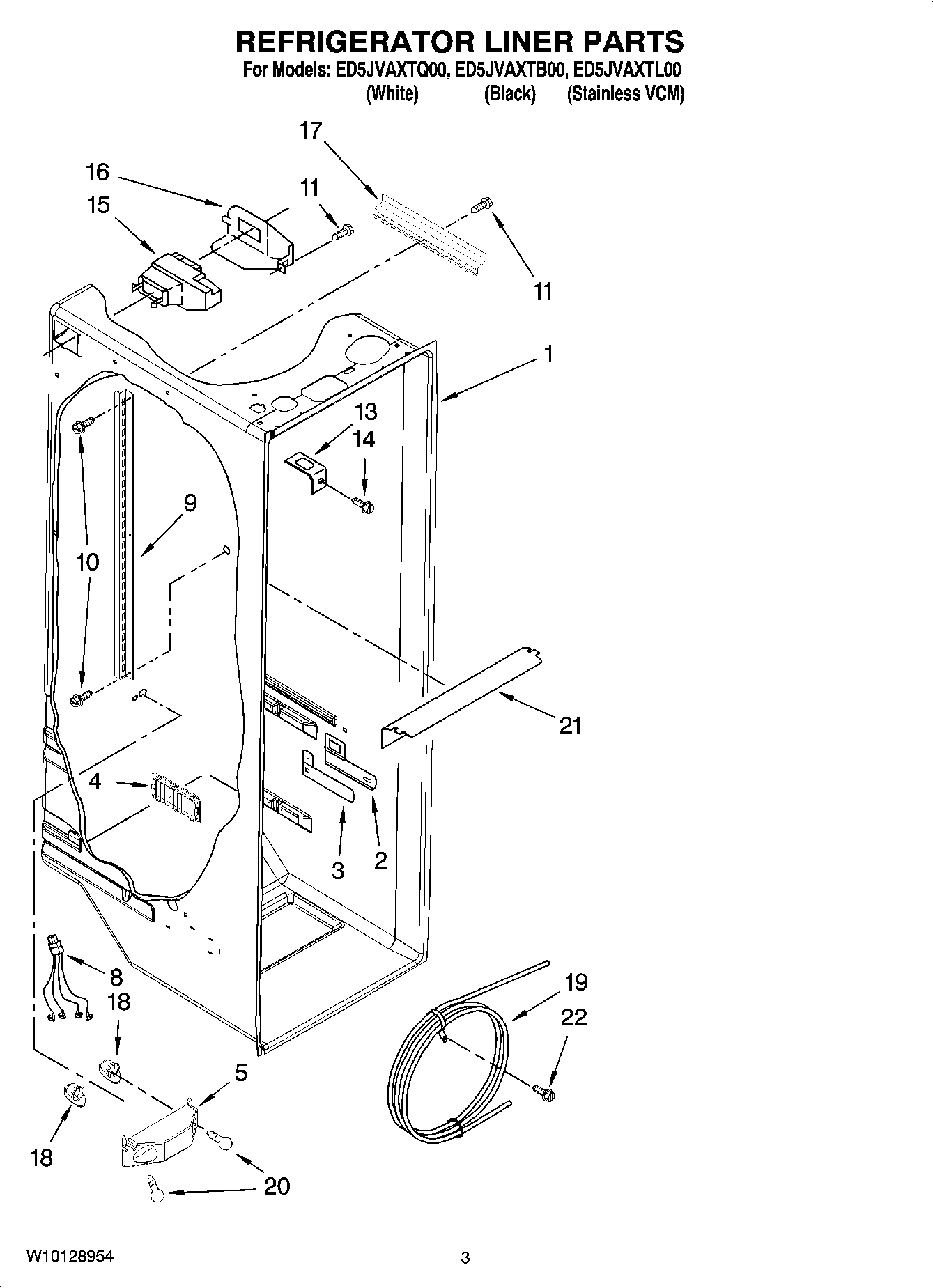 02 - REFRIGERATOR LINER PARTS