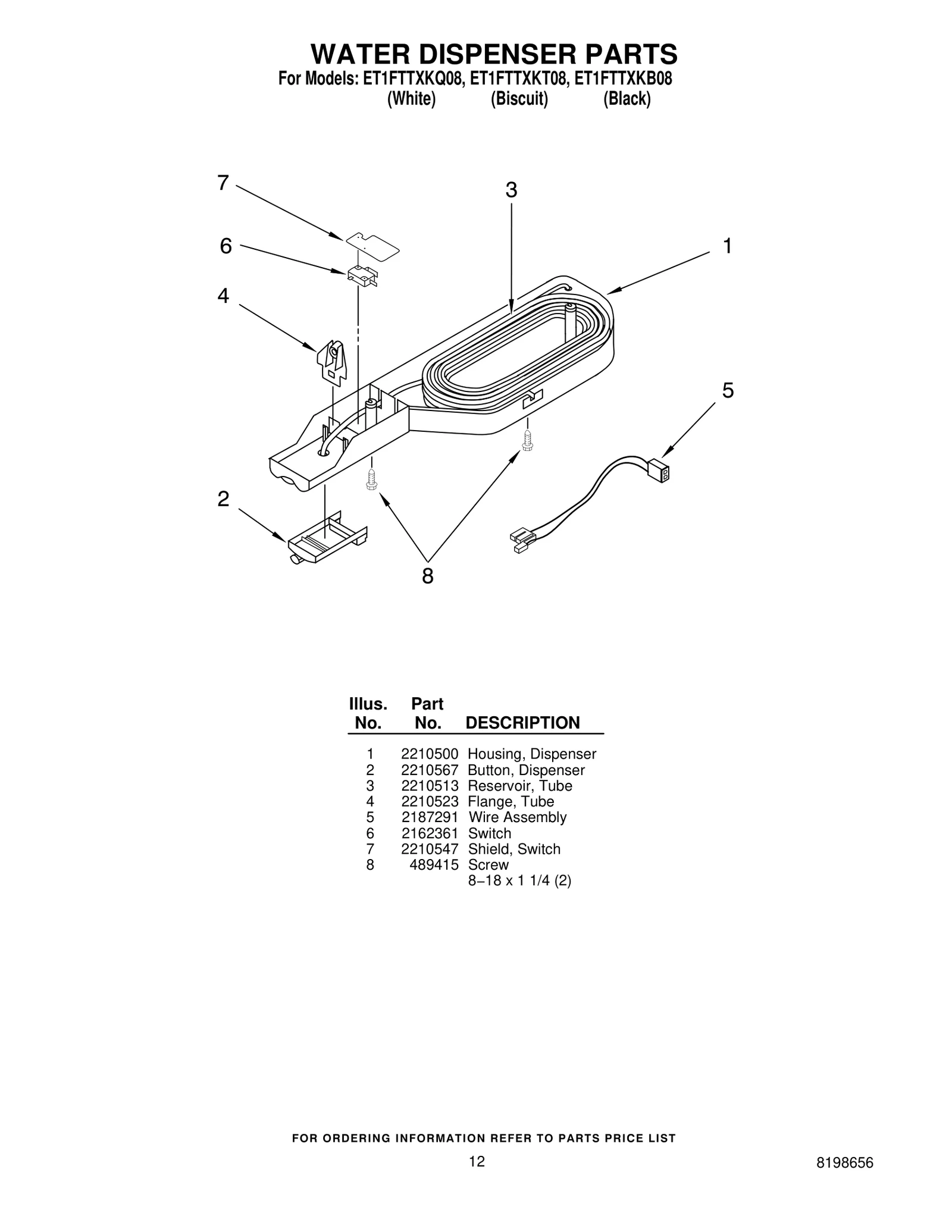 WATER DISPENSER PARTS