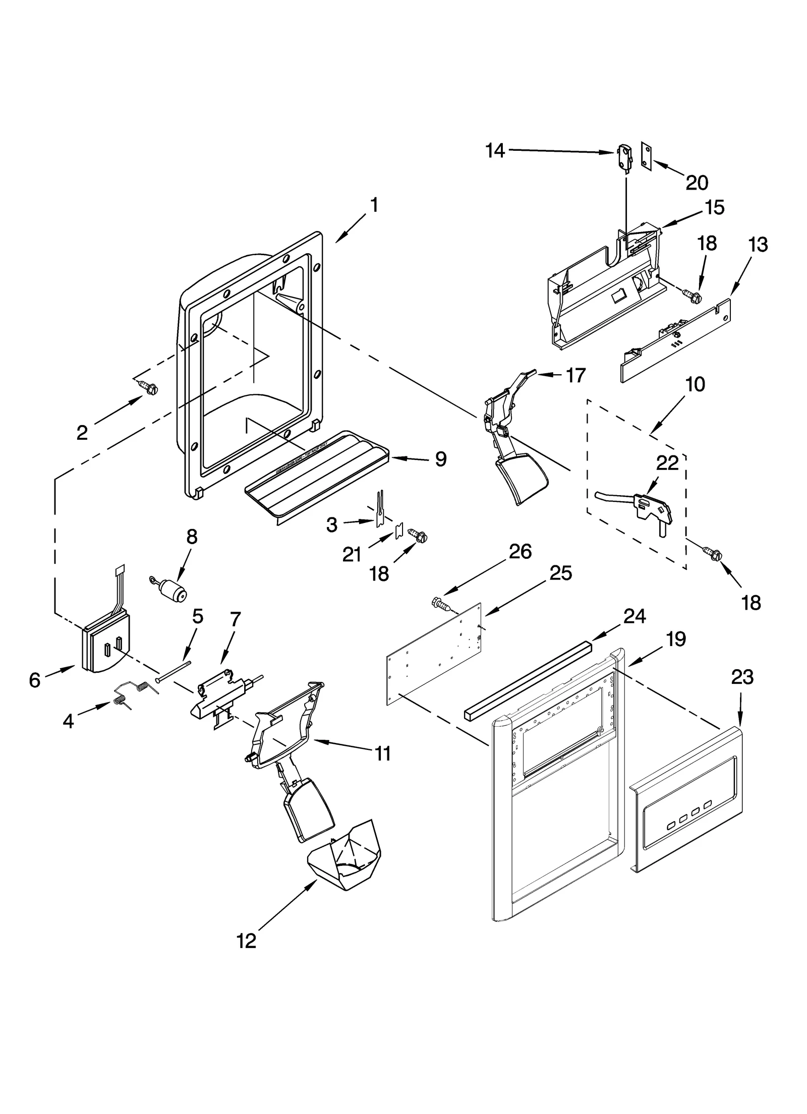 DISPENSER FRONT PARTS