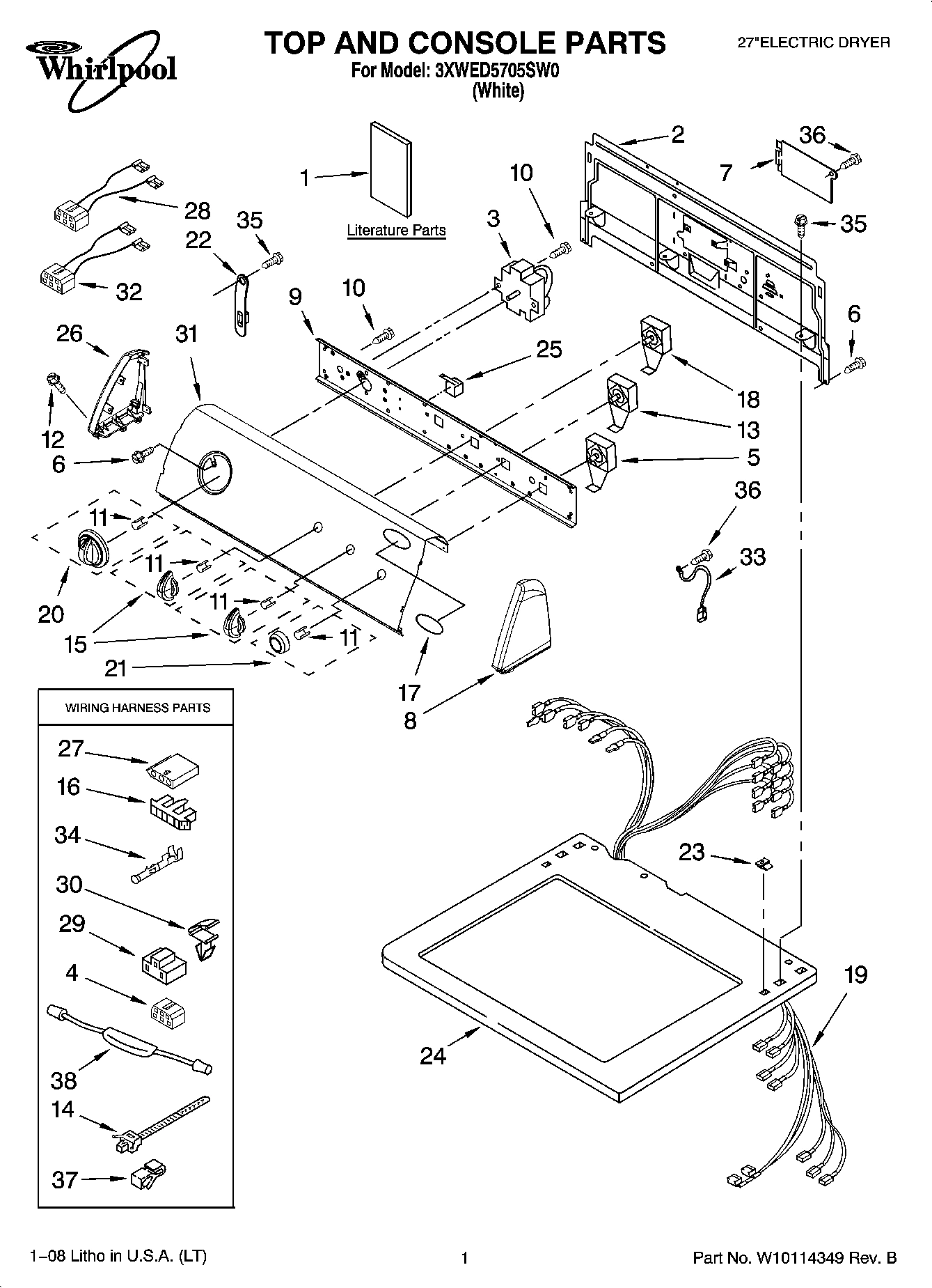 01 - TOP AND CONSOLE PARTS