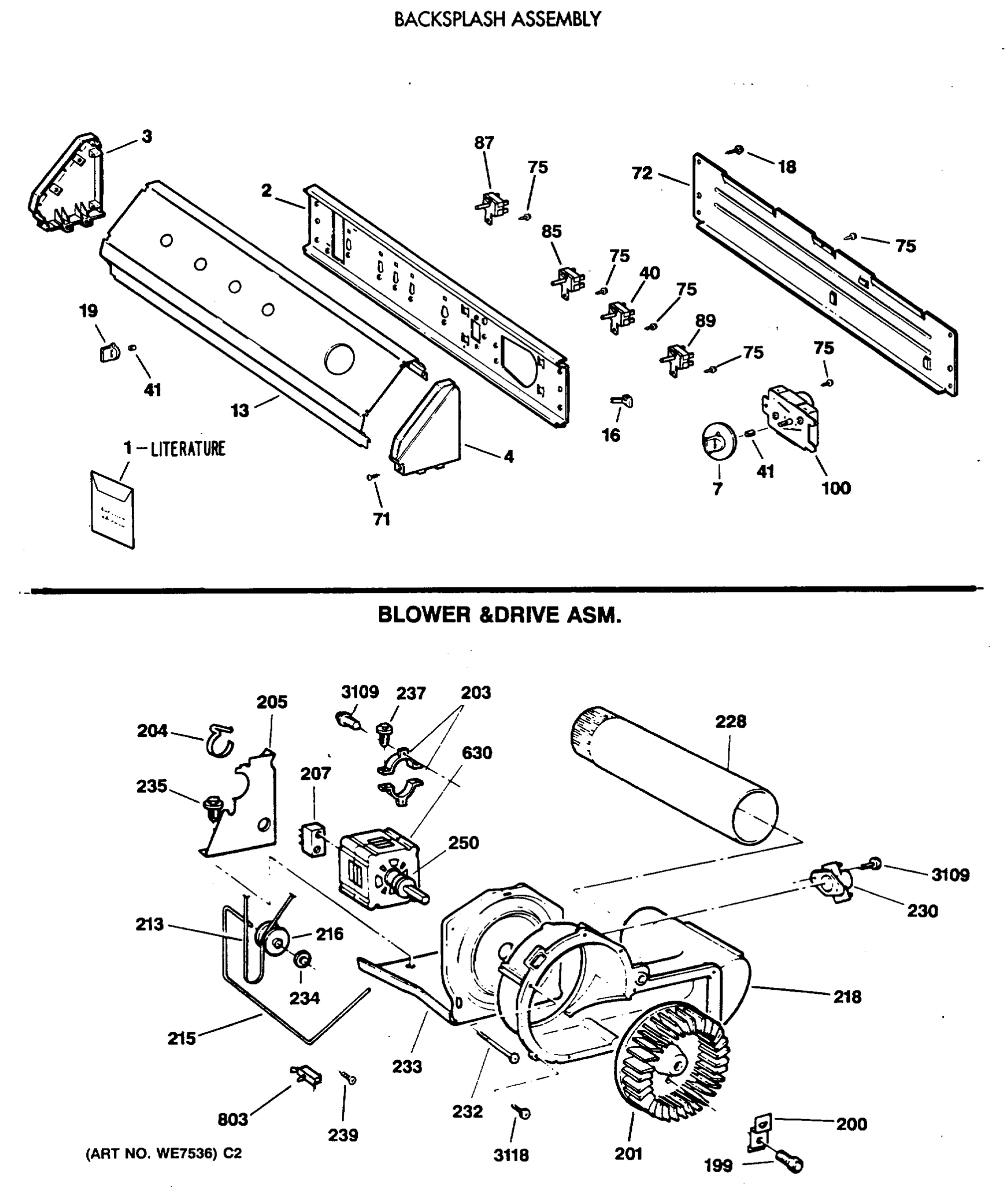 BACKSPLASH ASSEMBLY