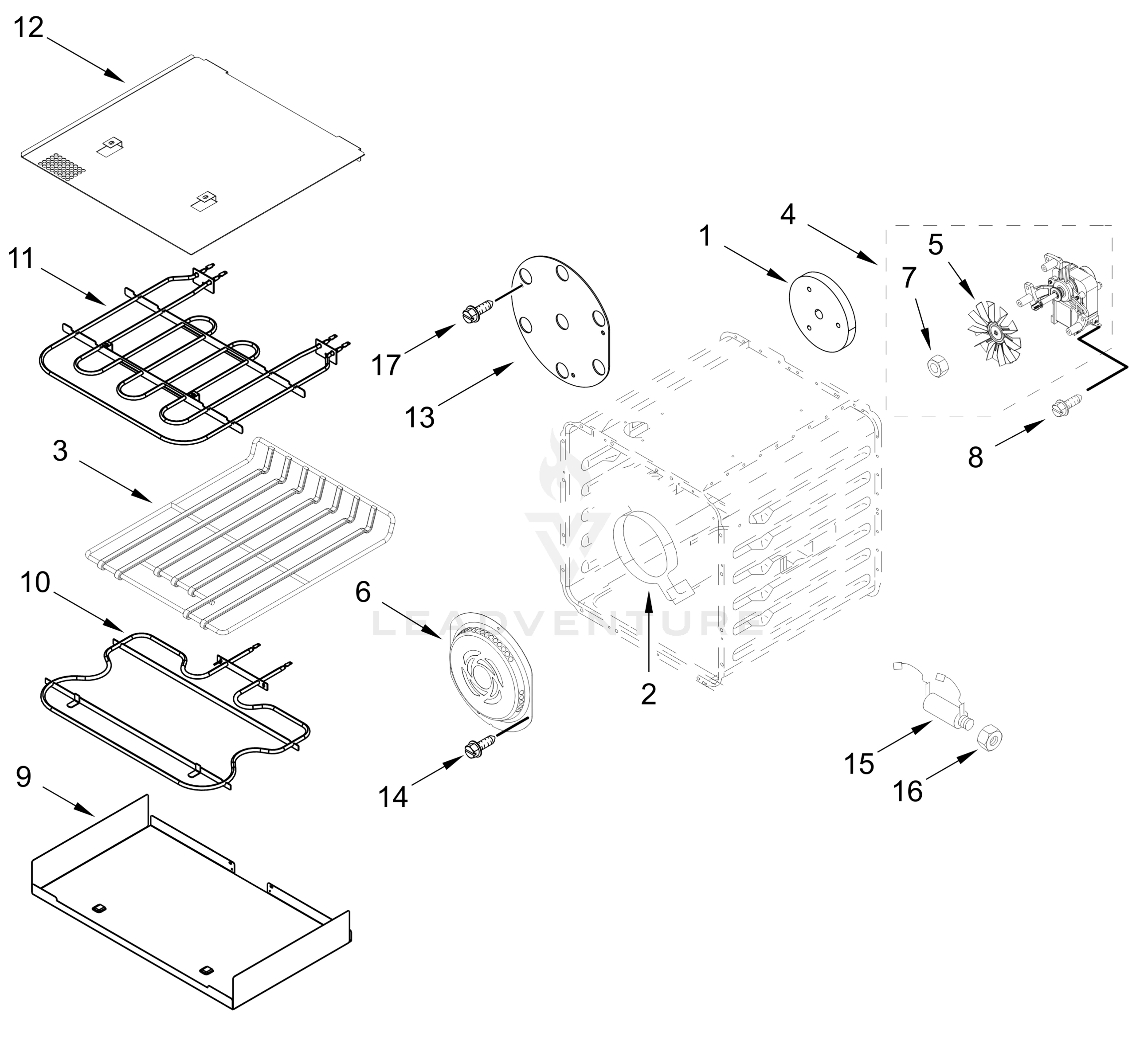 INTERNAL OVEN PARTS (18 In)