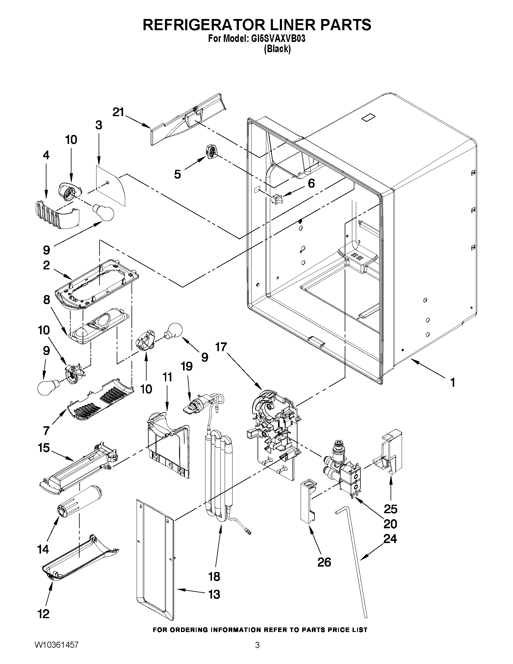 02 - REFRIGERATOR LINER PARTS