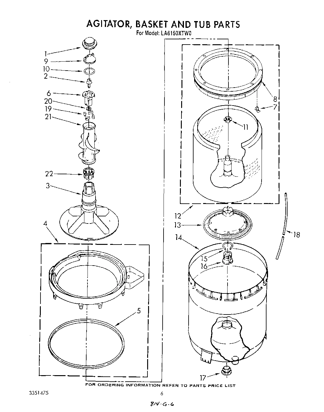 04 - AGITATOR, BASKET AND TUB