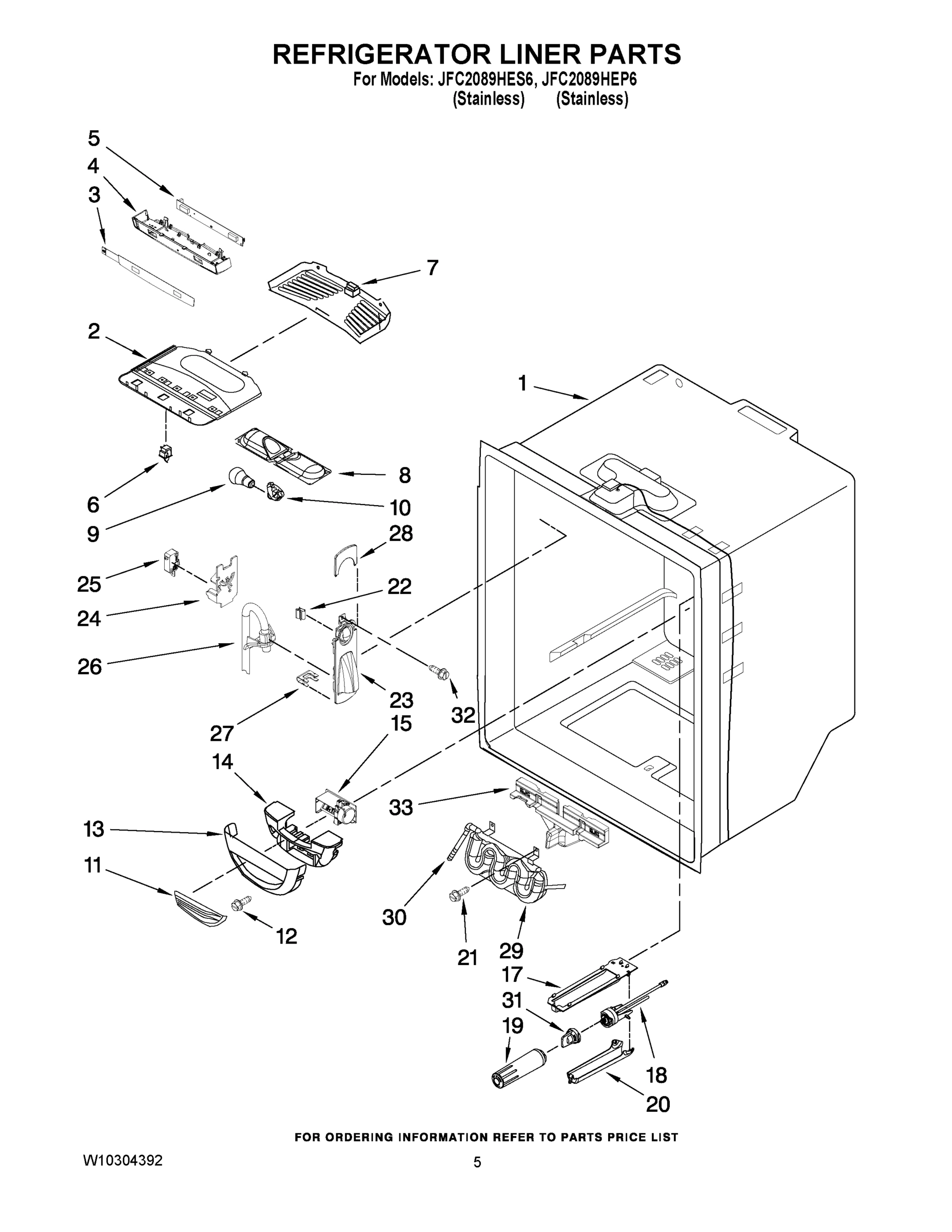 03 - REFRIGERATOR LINER PARTS