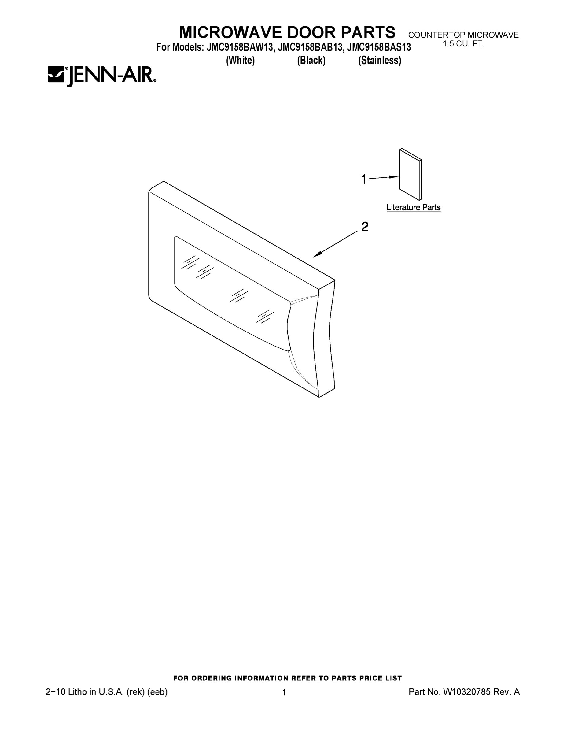 01 - MICROWAVE DOOR PARTS