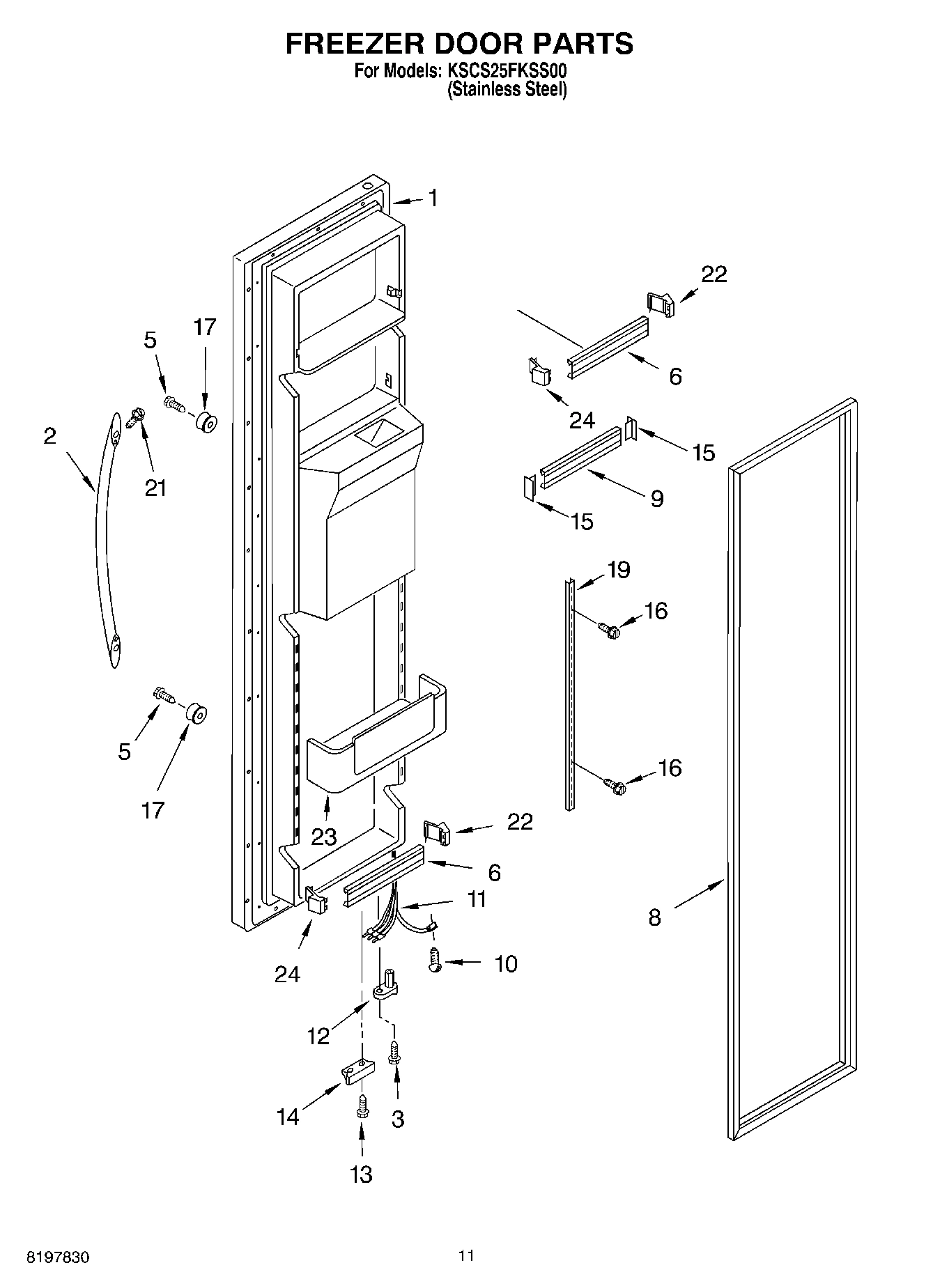 07 - FREEZER DOOR PARTS