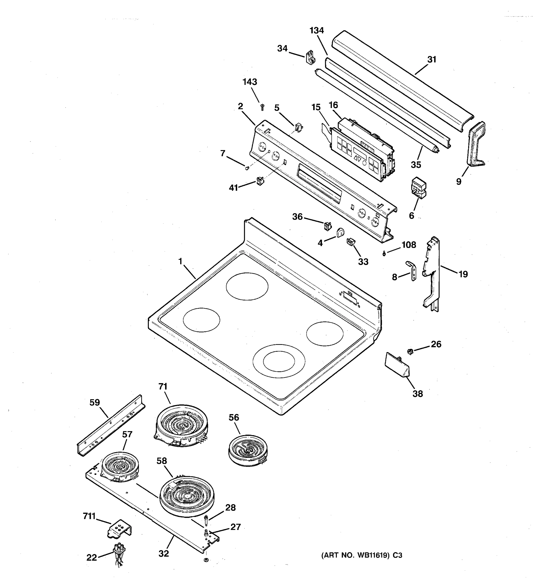 COOKTOP & CONTROL PANEL