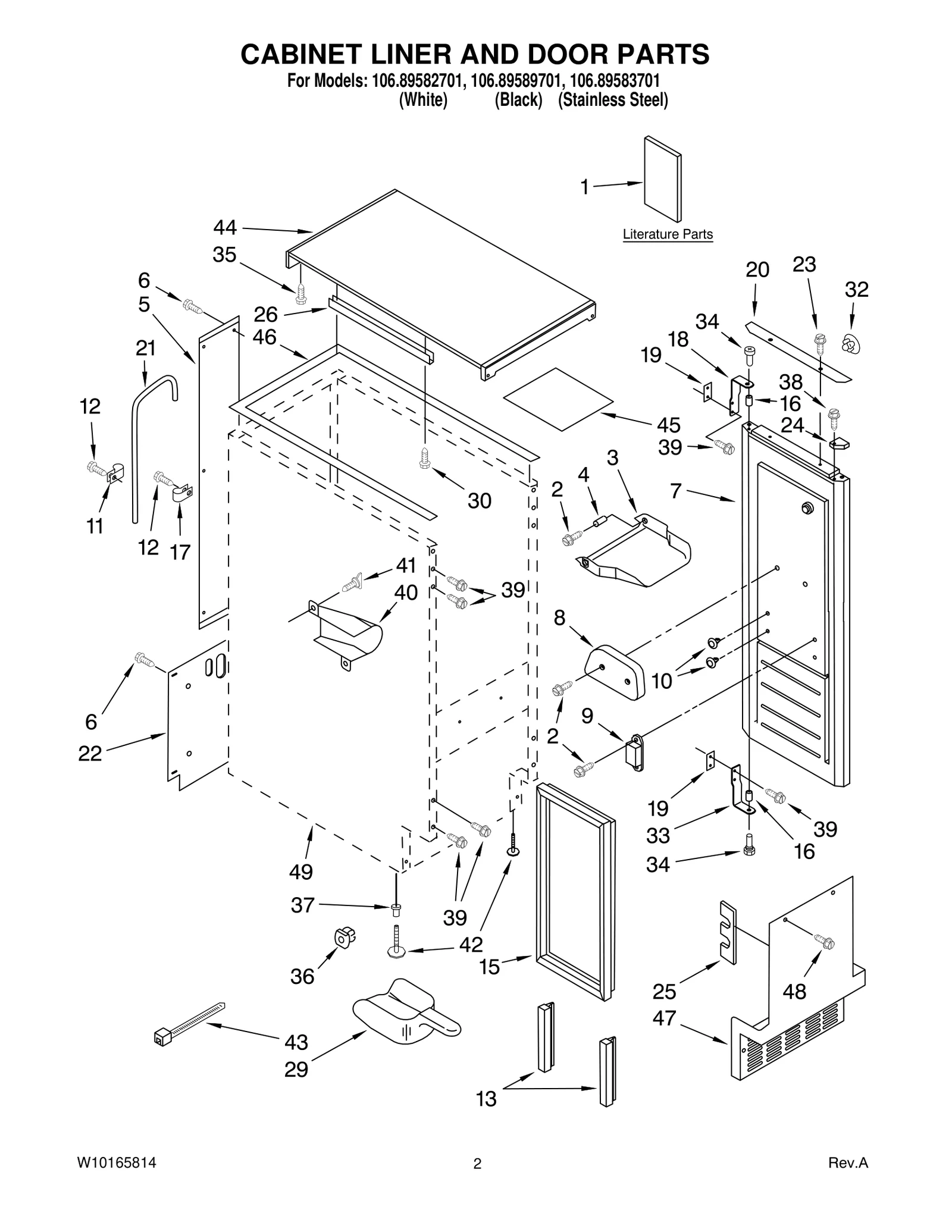 CABINET LINER AND DOOR PARTS