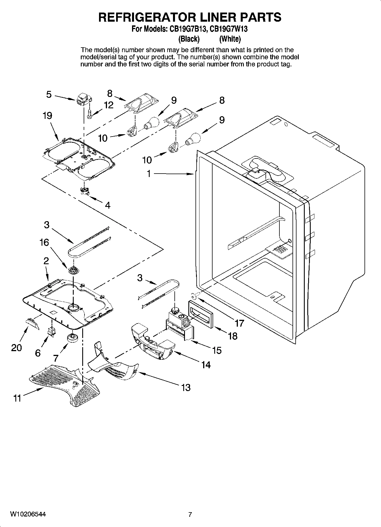 04 - REFRIGERATOR LINER PARTS