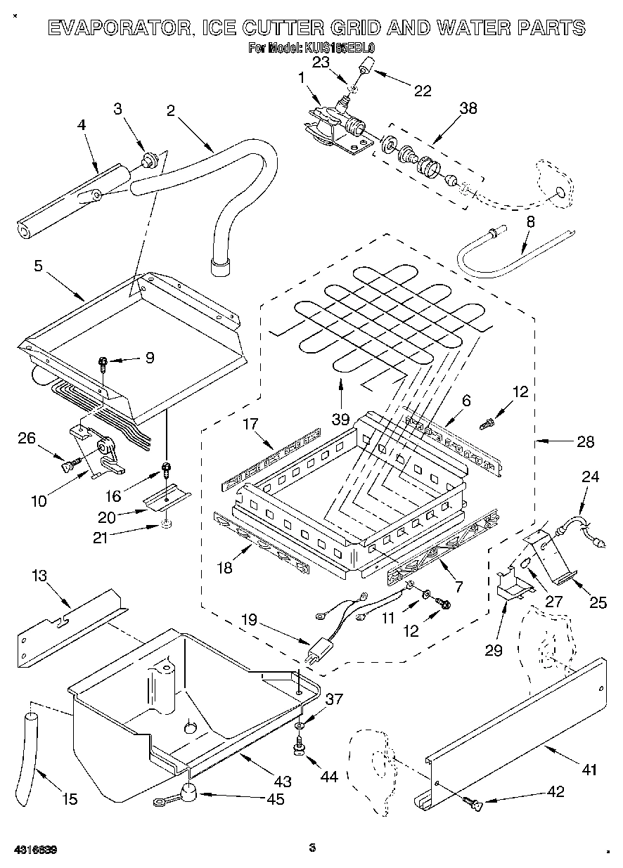 02 - EVAPORATOR, ICE CUTTER GRID AND WATER