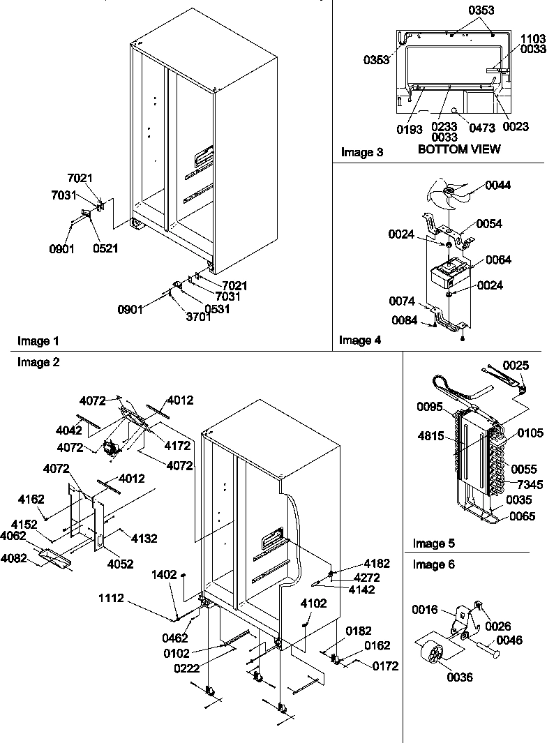 04 - DRAIN SYSTEM, ROLLERS, AND EVAP ASSY