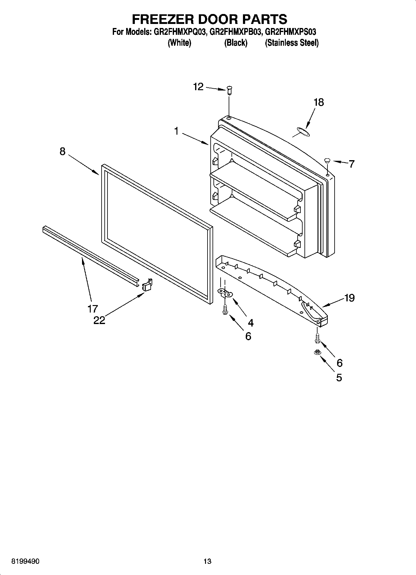 07 - FREEZER DOOR PARTS, OPTIONAL PARTS