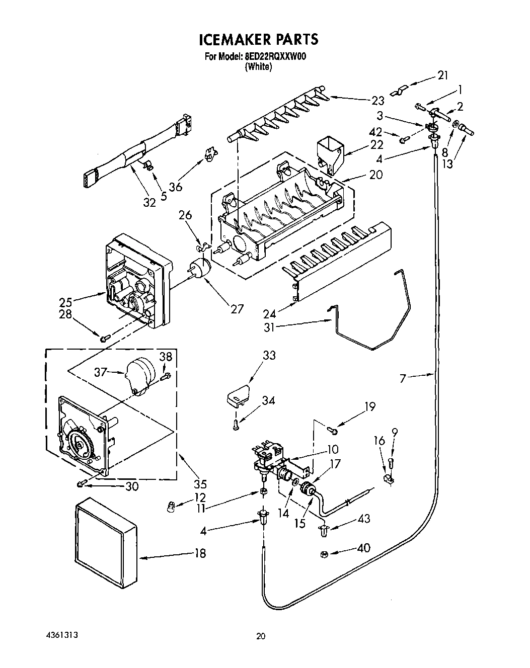 13 - ICE MAKER, LIT/OPTIONAL
