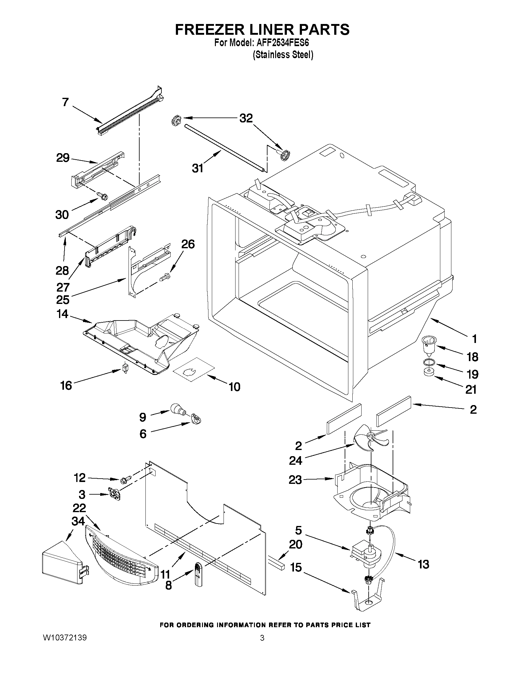 02 - FREEZER LINER PARTS