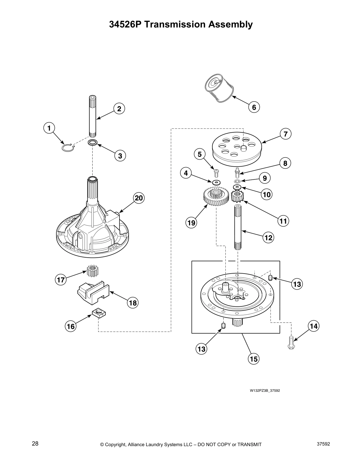 34526P Transmission Assembly