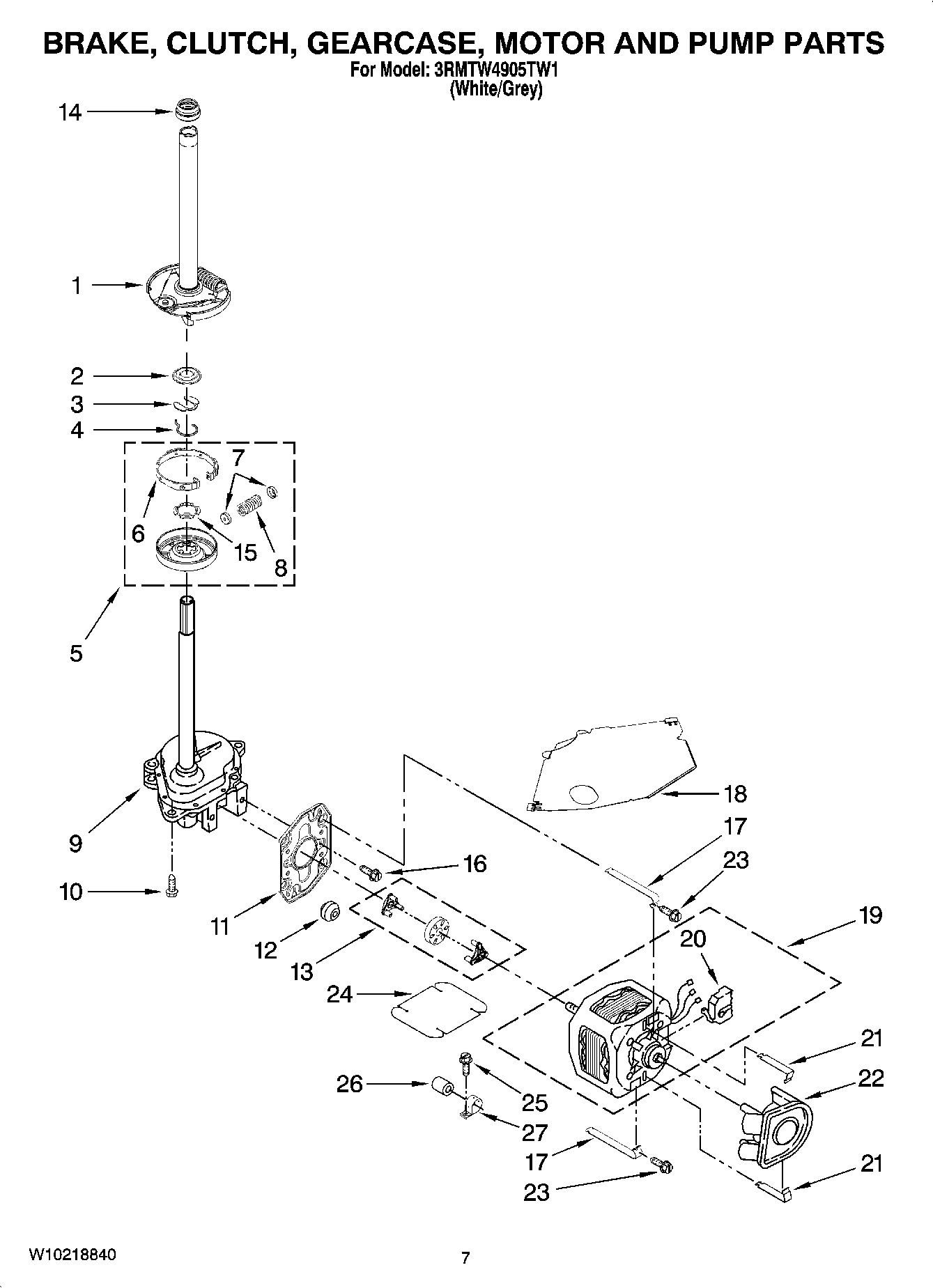 04 - BRAKE, CLUTCH, GEARCASE, MOTOR AND PUMP PARTS