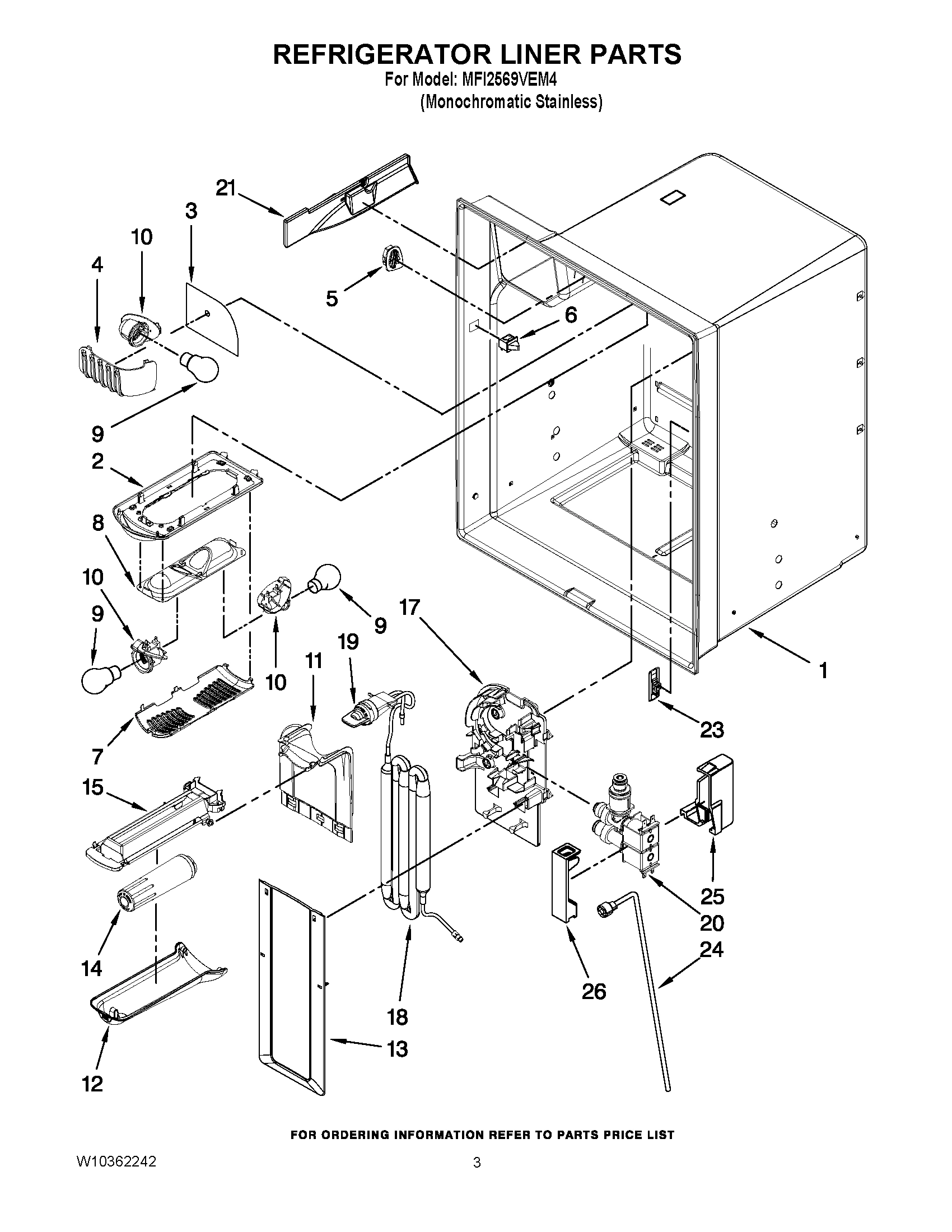 02 - REFRIGERATOR LINER PARTS