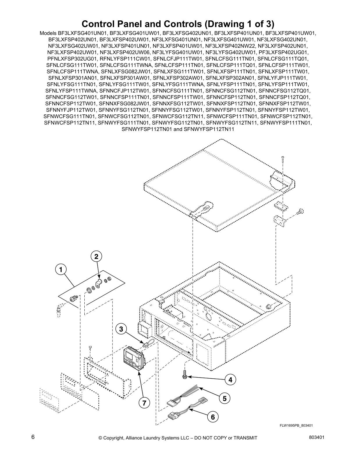 Control Panel and Controls (Drawing 1 of 3)