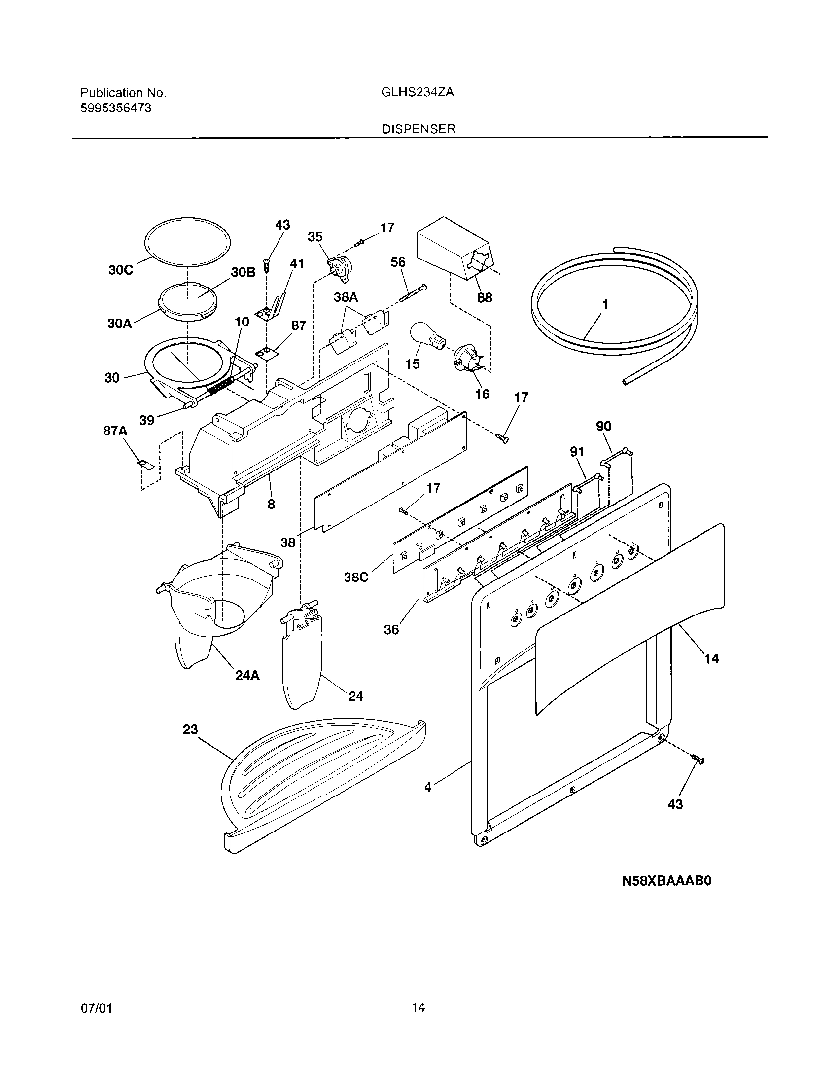 15 - ICE & WATER DISPENSER
