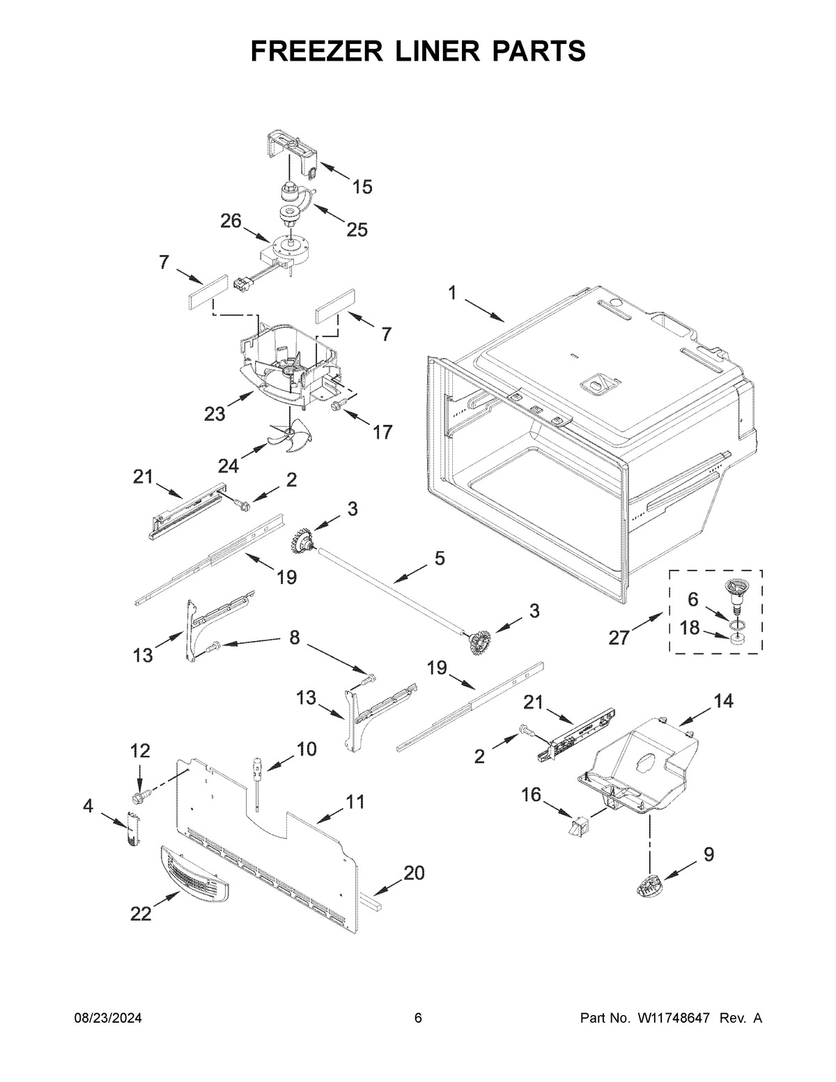 04 - FREEZER LINER PARTS